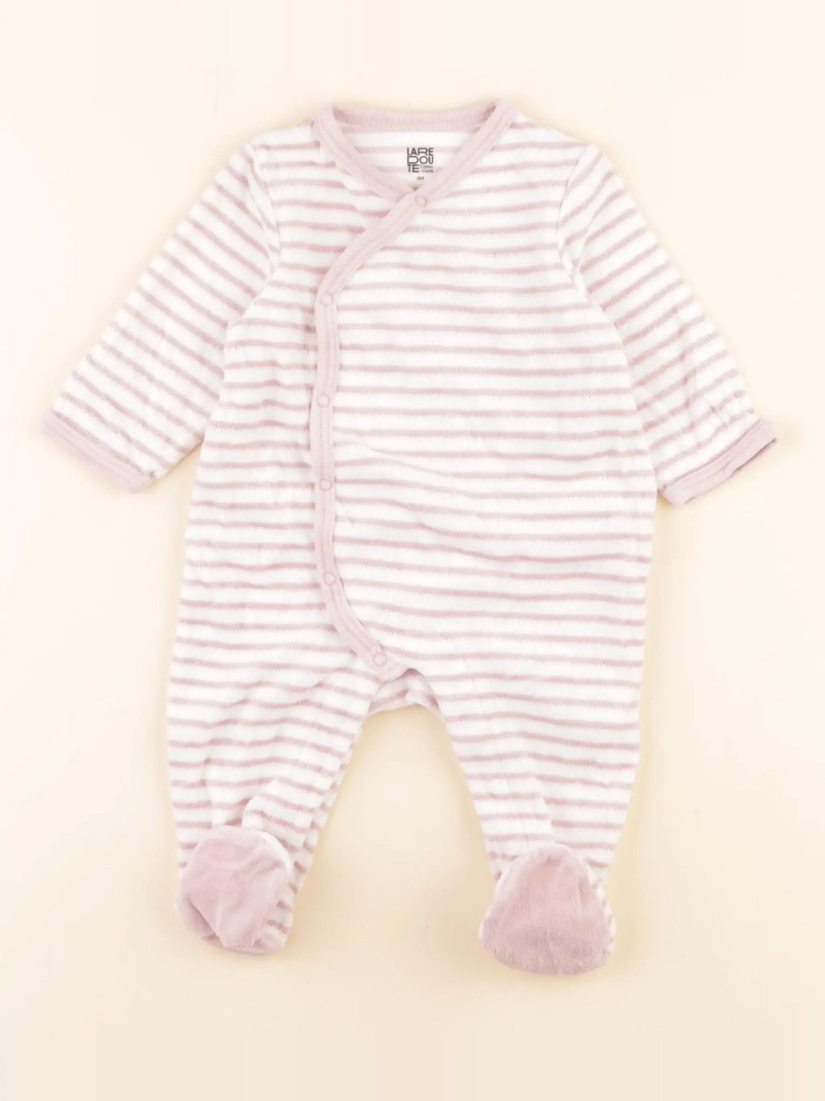 La Redoute - pyjama velours rose - 3 mois