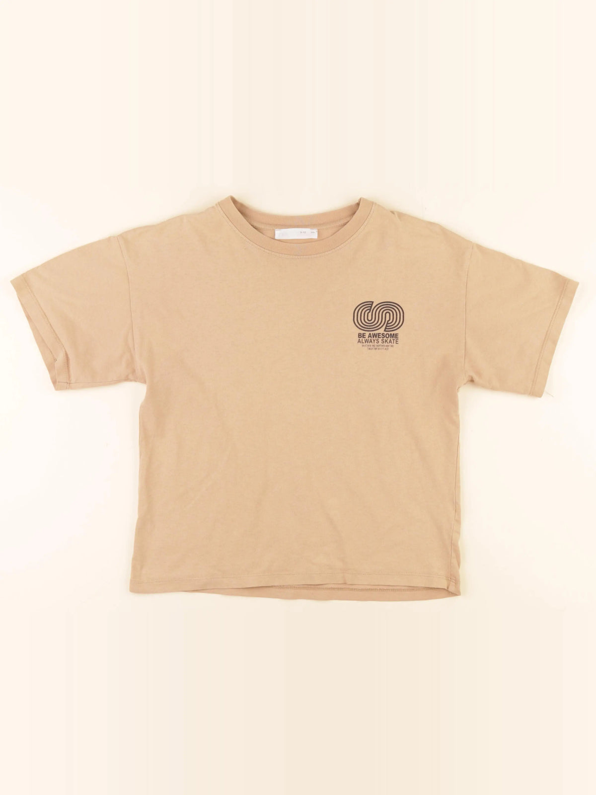 Zara - tee-shirt imprimé au dos beige - 9/10 ans