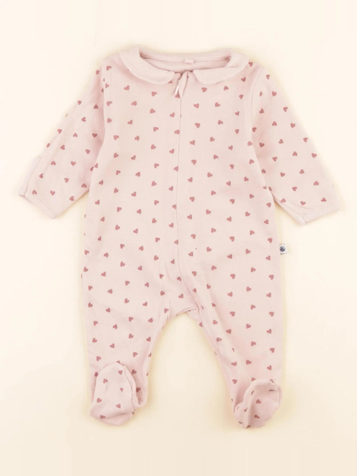 Petit Bateau - pyjama coton rose - 1 mois