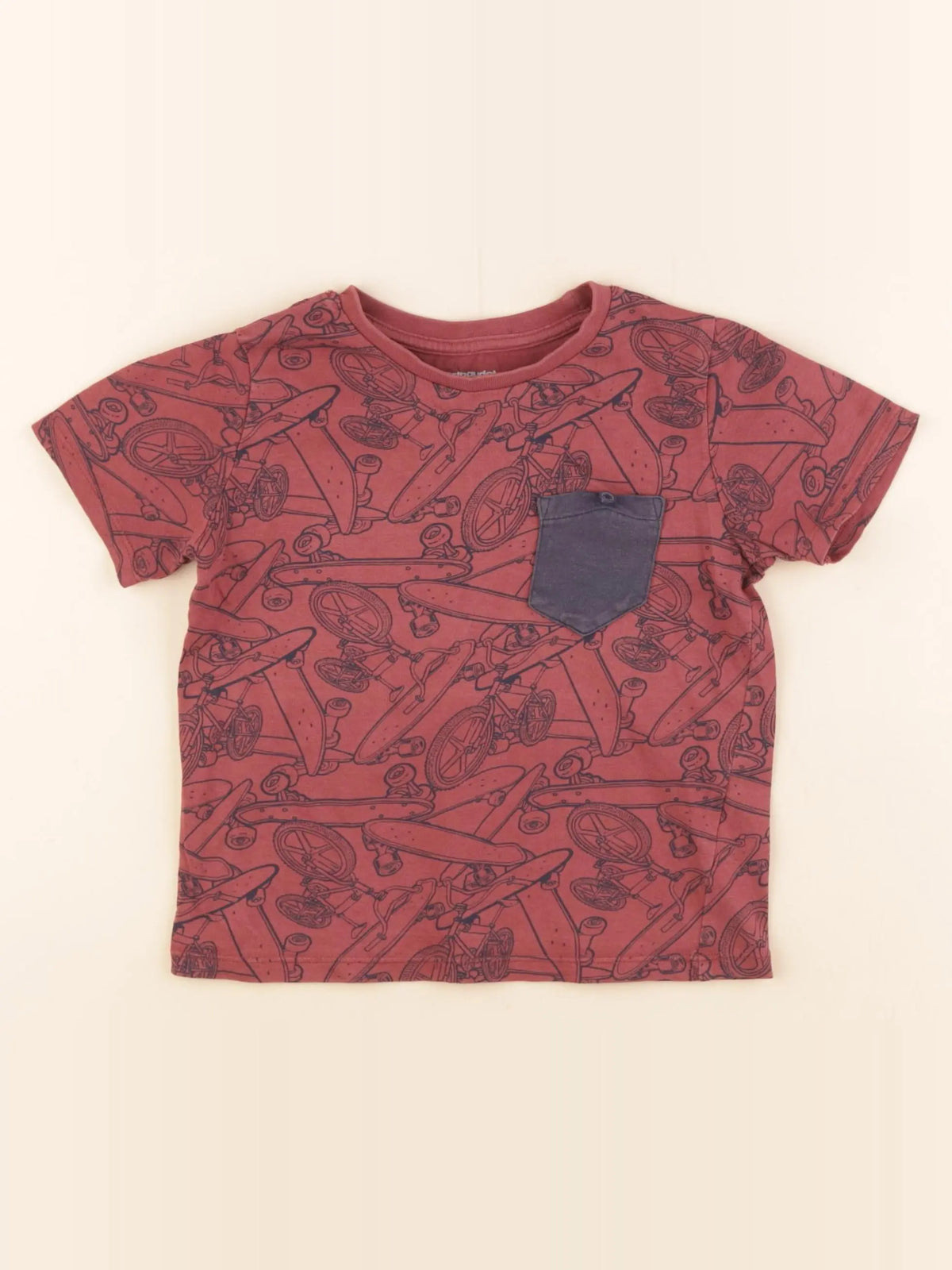 Vertbaudet - tee-shirt rouge - 4 ans