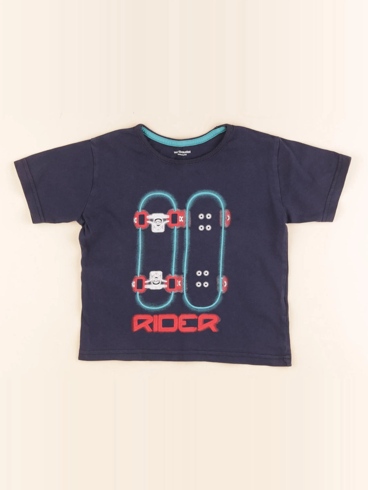 Vertbaudet - tee-shirt bleu - 4 ans