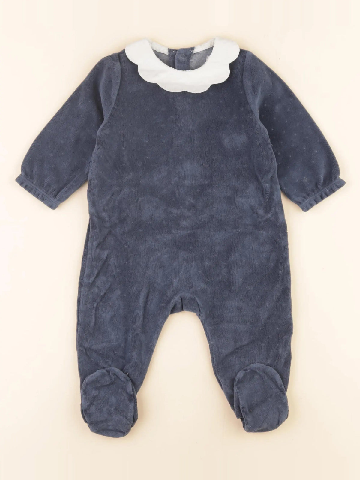 La Redoute - pyjama velours bleu - 9 mois
