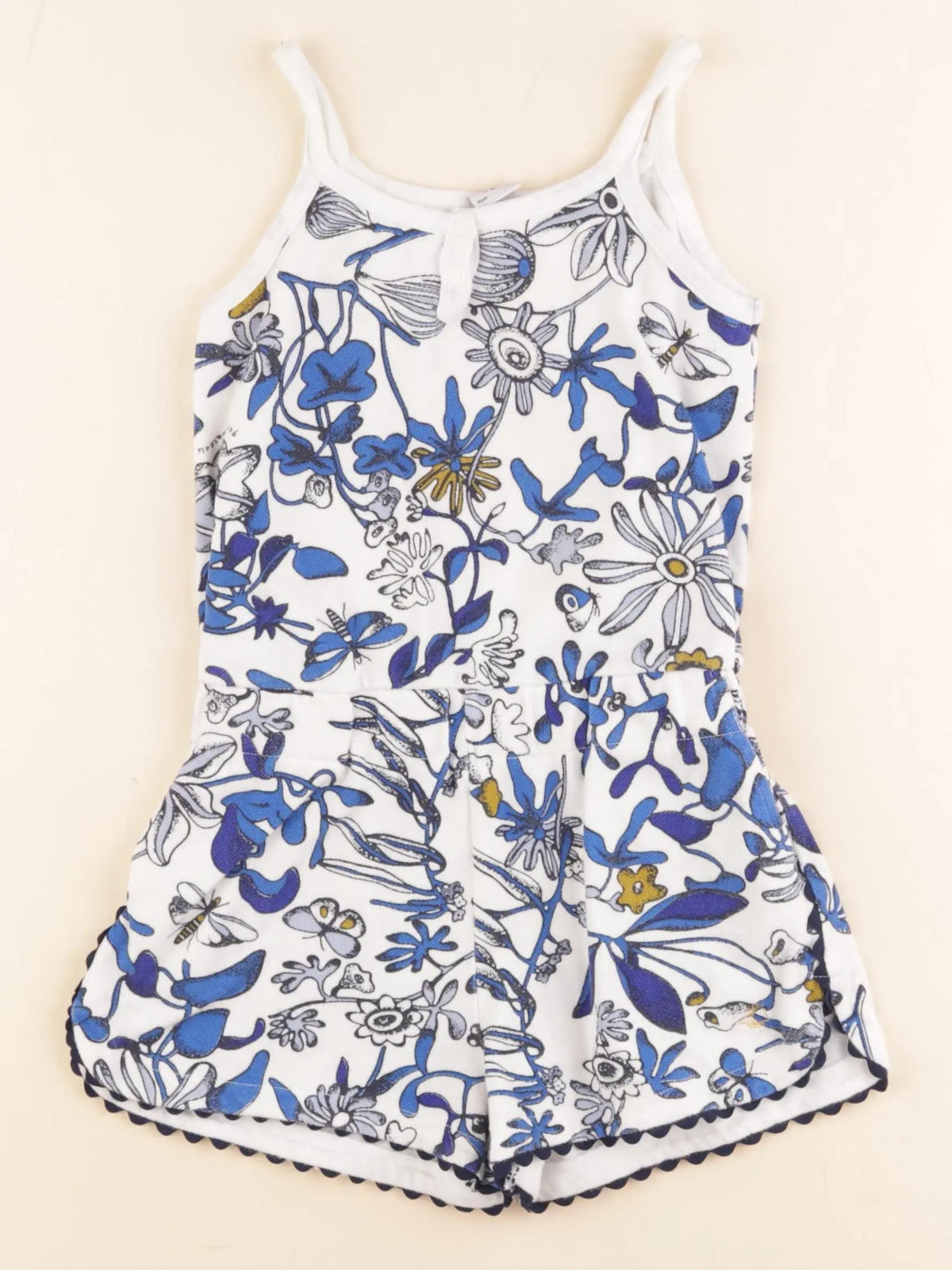 Petit Bateau - combinaison blanc, bleu - 6 ans
