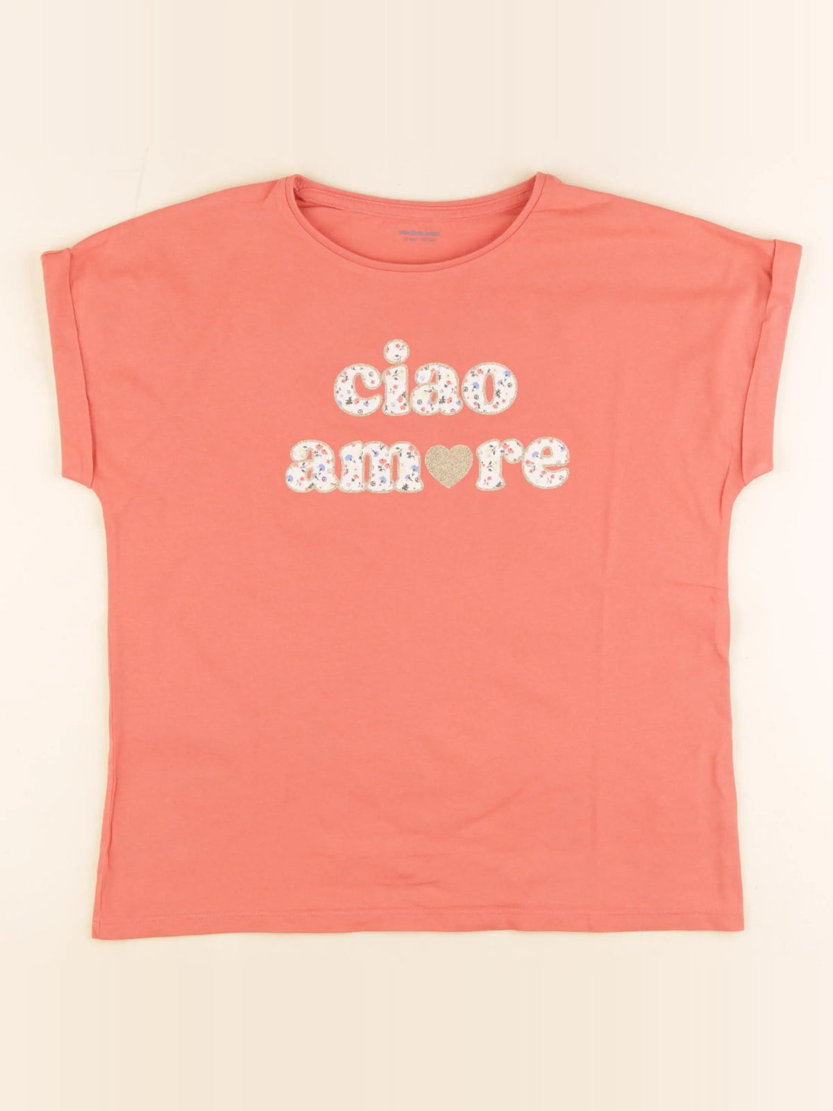 Vertbaudet - tee-shirt orange - 12 ans