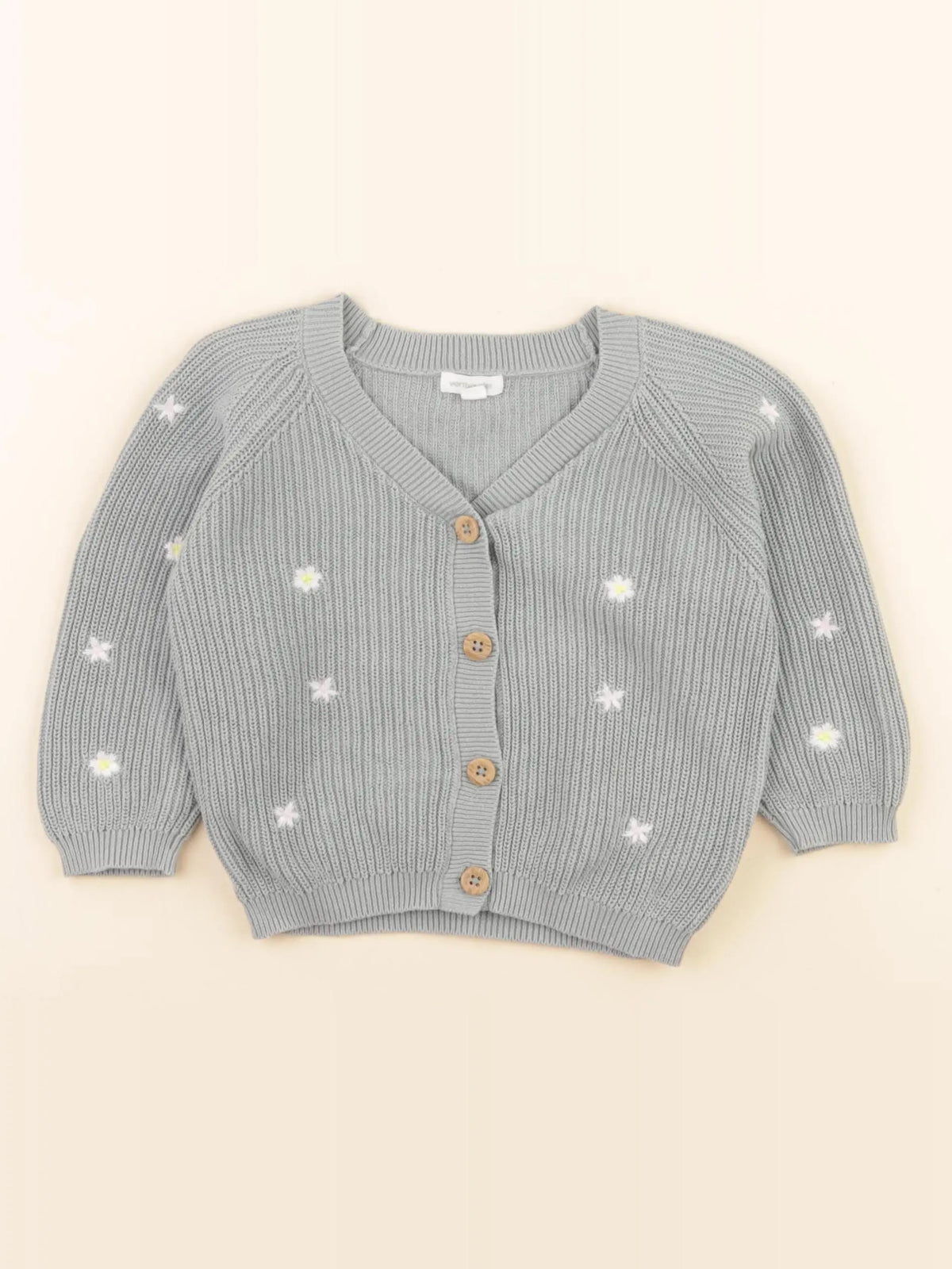 Vertbaudet - gilet vert - 12 mois