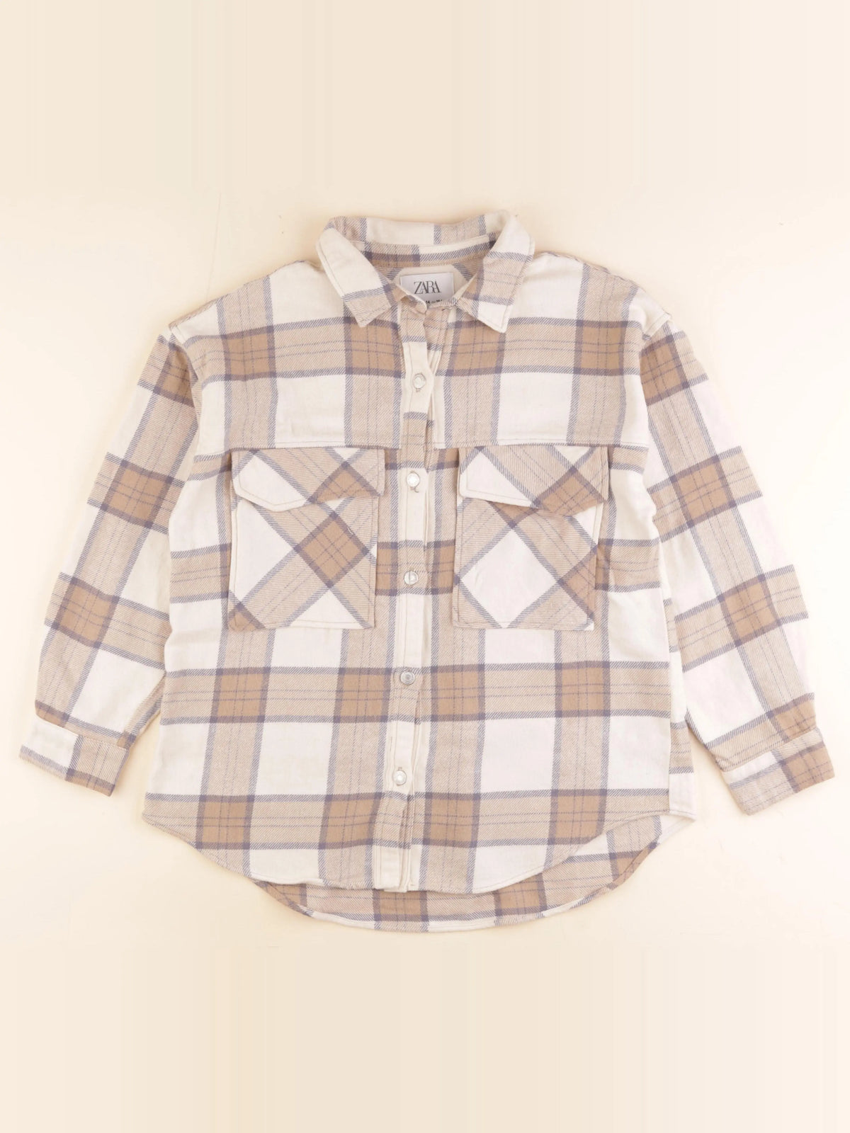 Zara - chemise beige - 13/14 ans