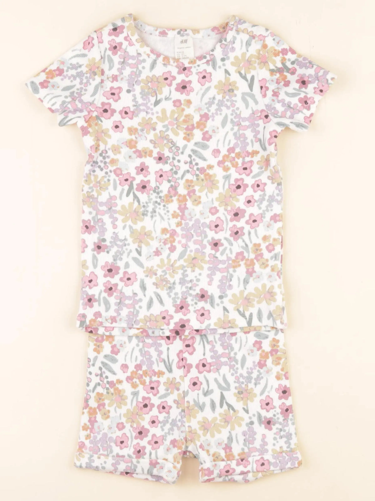 H&M - pyjama coton multicolore - 2/3 ans