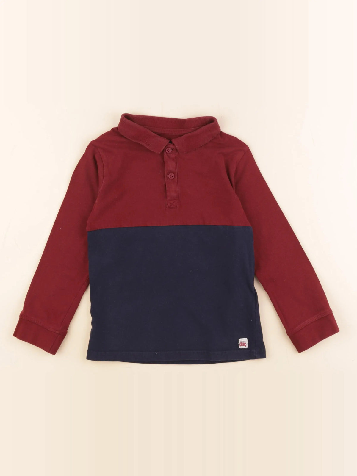 Vertbaudet - polo bleu, rouge - 6 ans