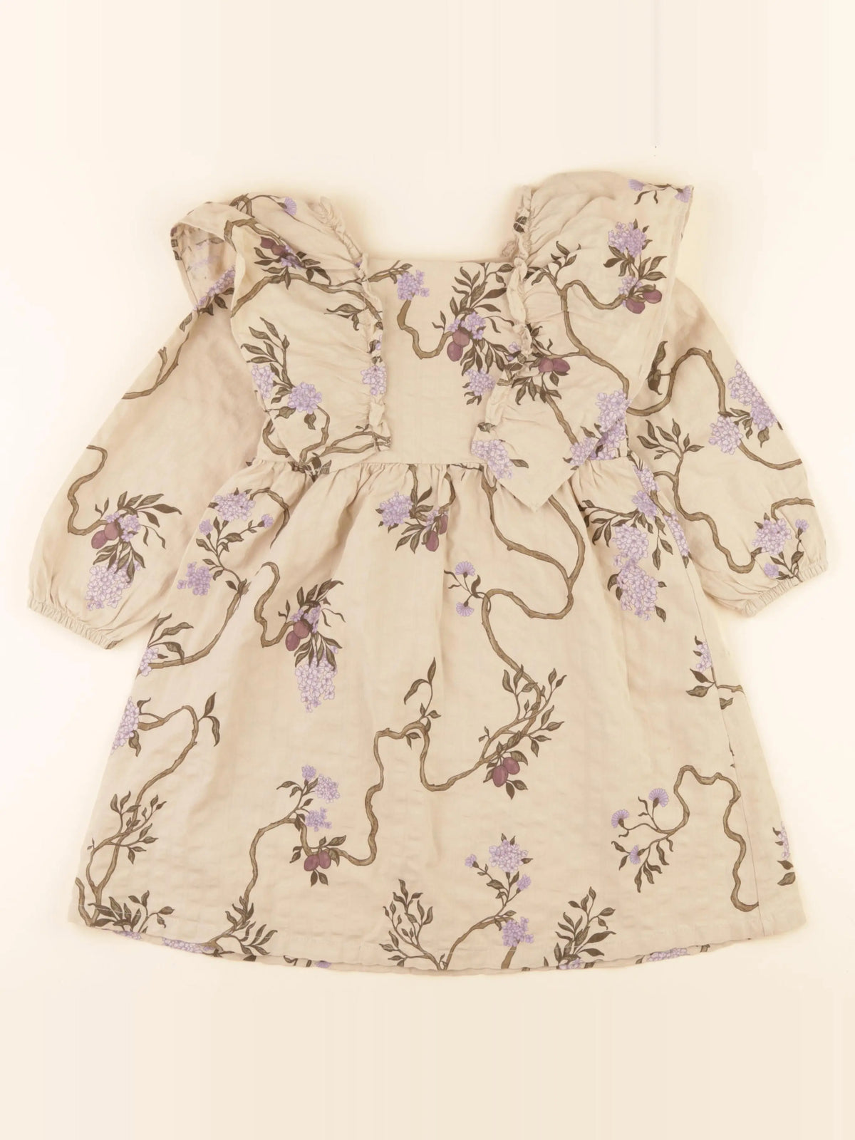 Garbo & Friends - robe beige, violet - 3/4 ans