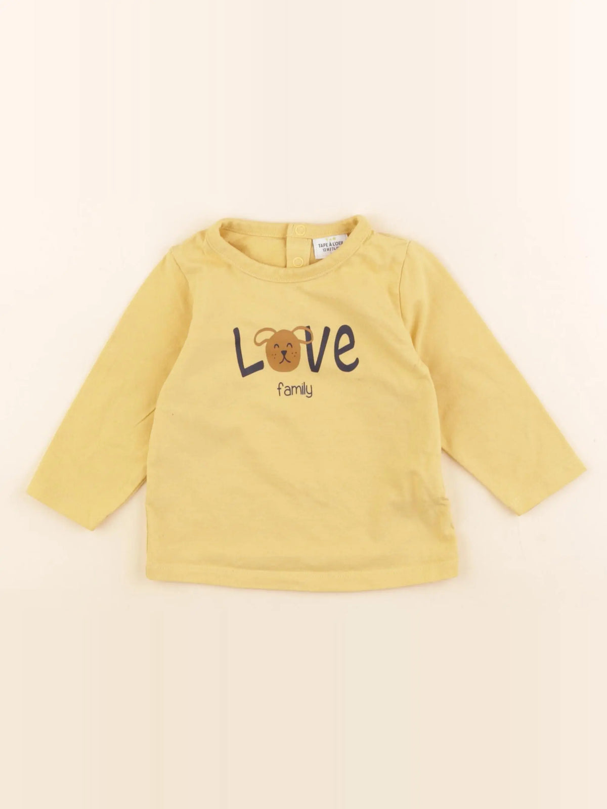 Tape à l'oeil - tee-shirt jaune - 12 mois