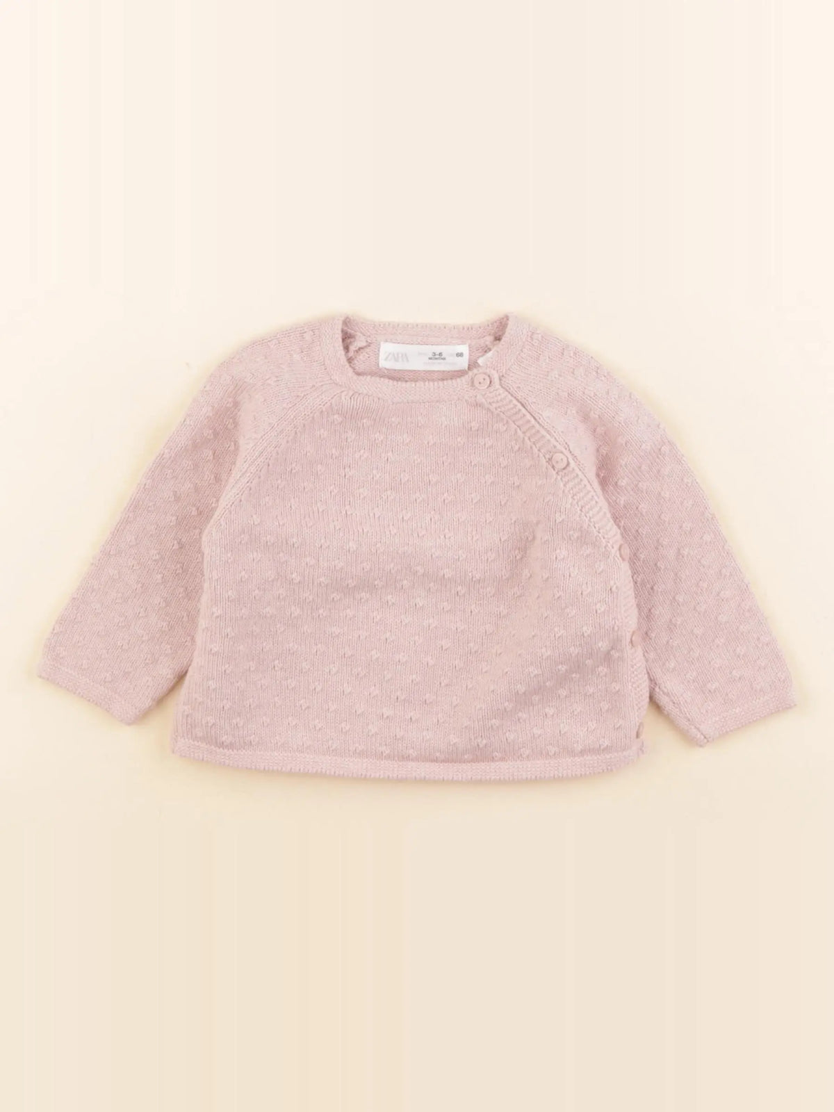 Zara - pull rose - 3/6 mois