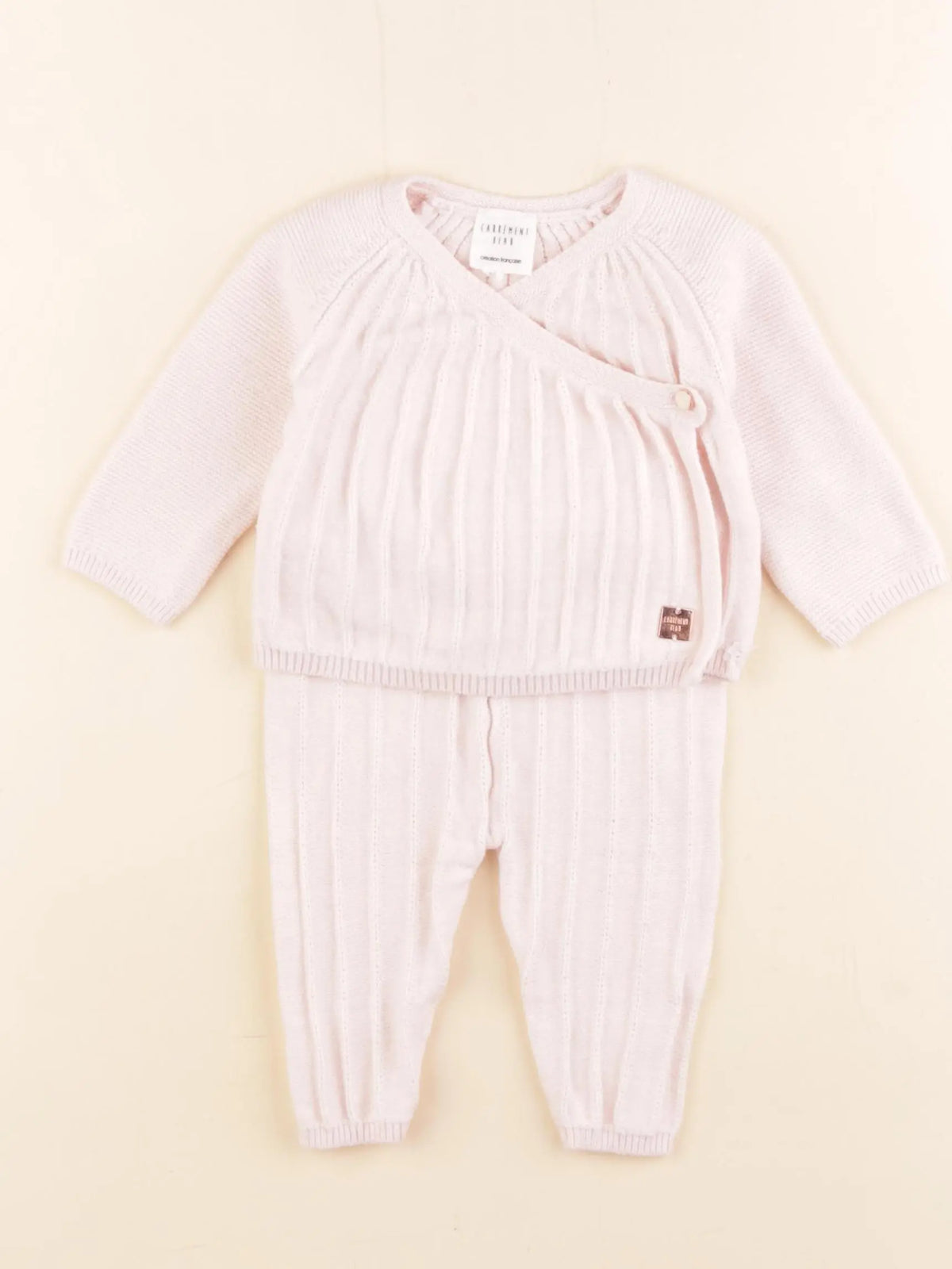Carrément Beau - ensemble rose - 3 mois