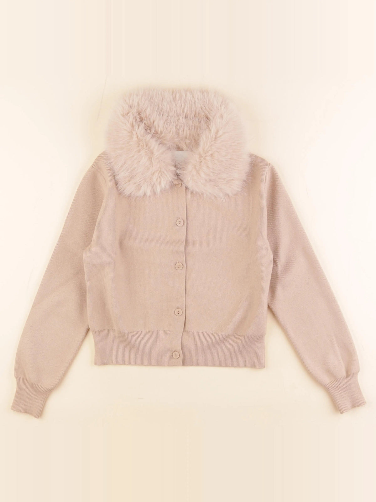Zara - gilet avec col amovible marron - 11/12 ans
