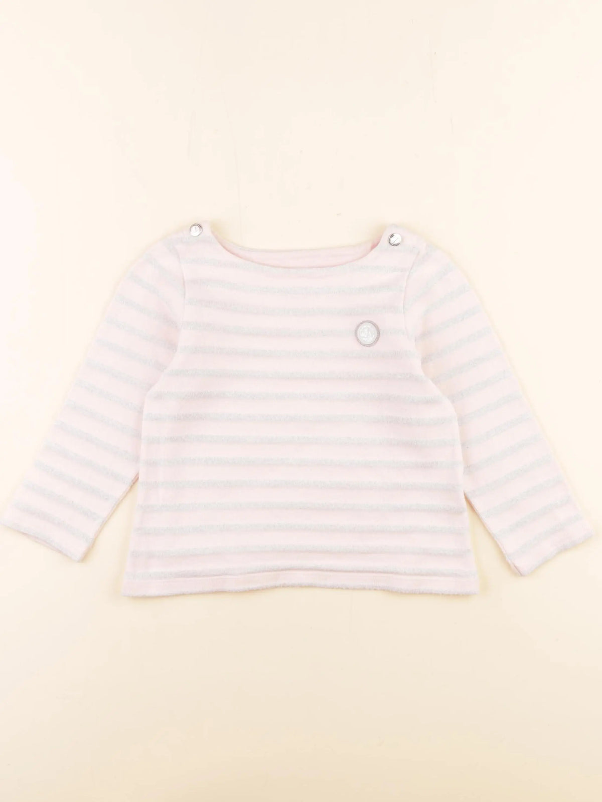 Petit Bateau - tee-shirt argent, rose - 4 ans