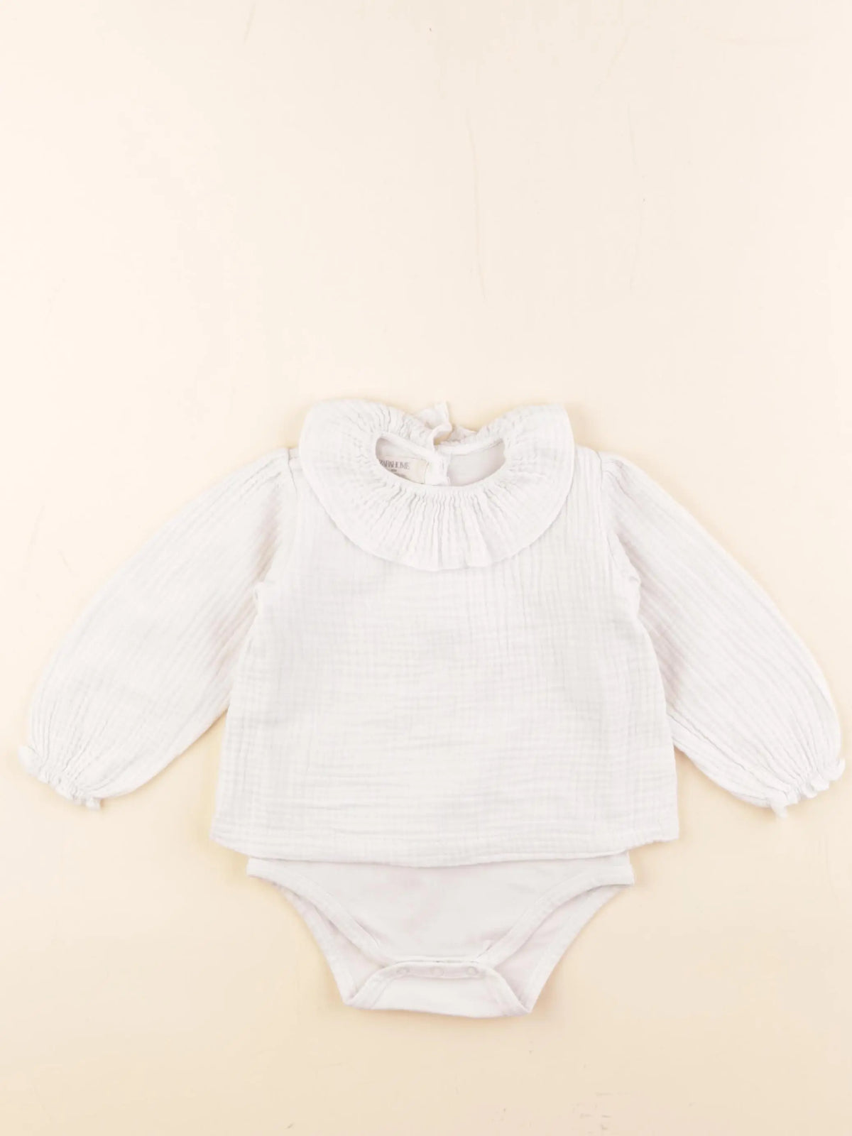 Zara - body blouse blanc - 9/12 mois