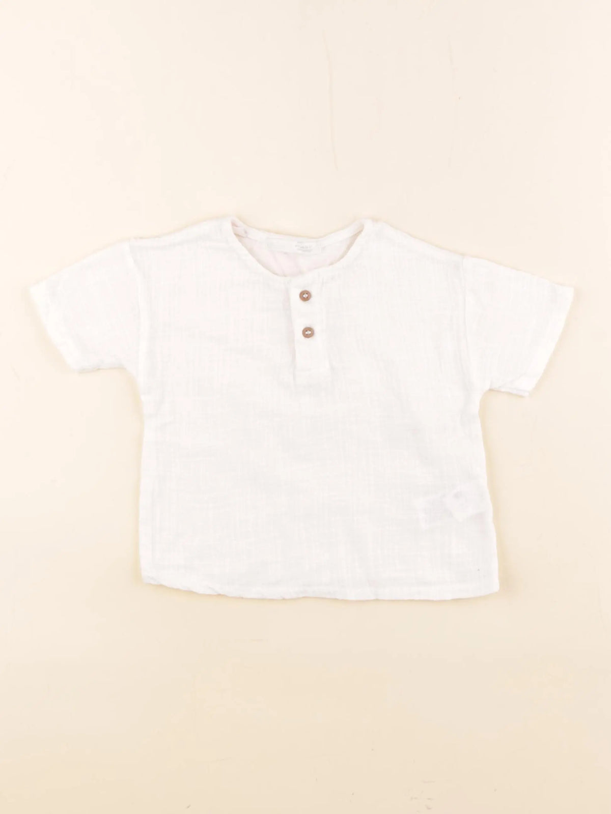 Zara - chemise blanc - 6/9 mois