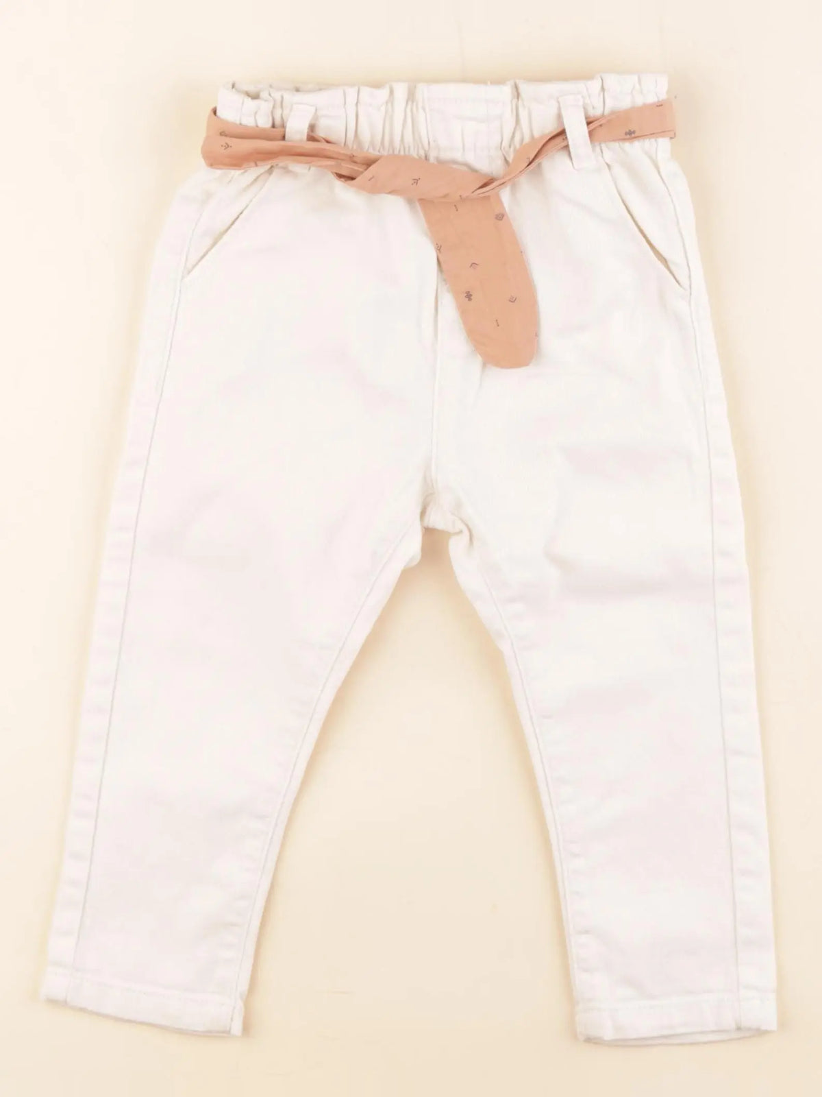 Vertbaudet - pantalon beige - 18 mois