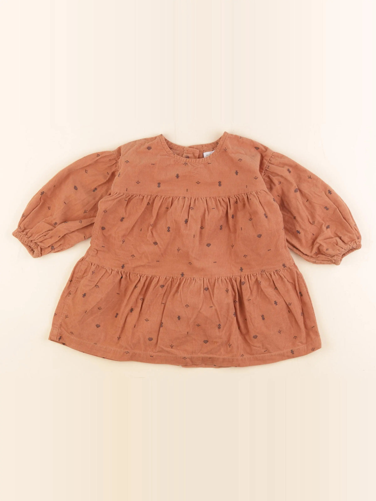 Vertbaudet - robe marron - 18 mois