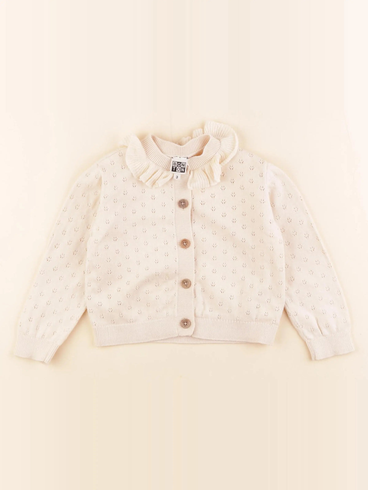 Bonton - gilet beige - 3 ans