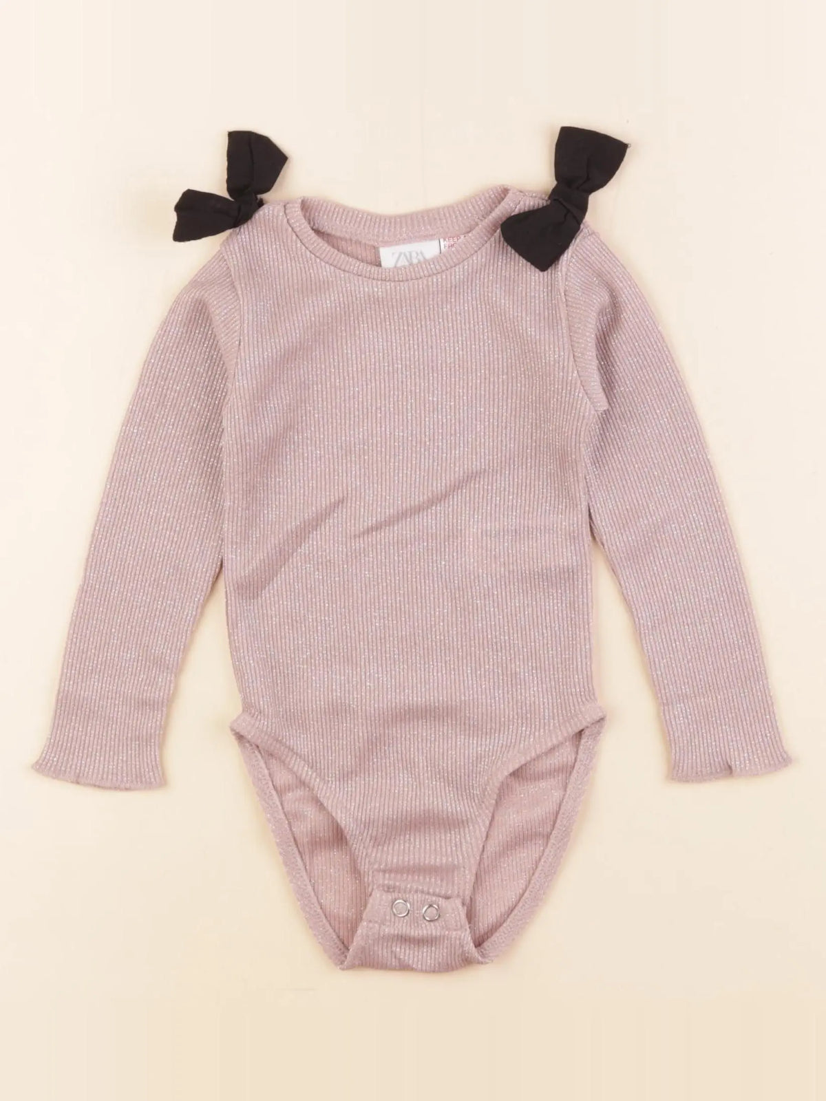 Zara - body à col rose - 9/12 mois