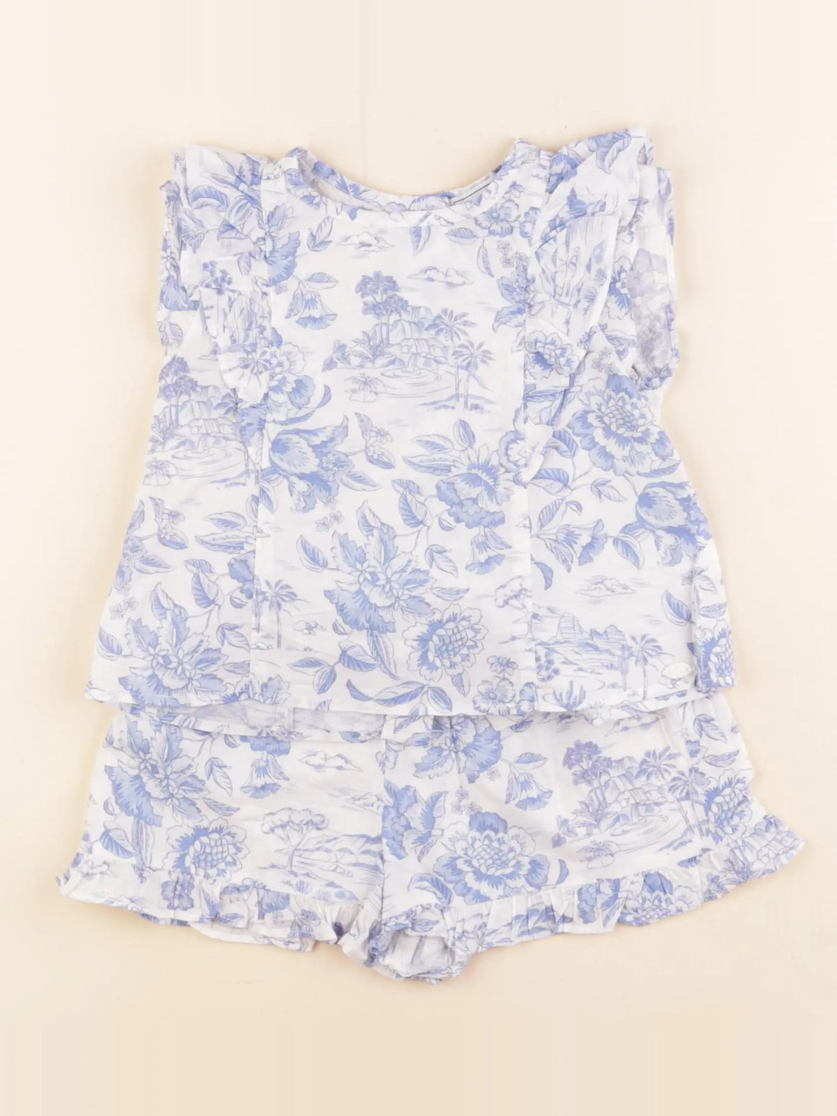 Tartine & Chocolat - ensemble blanc, bleu - 2 ans