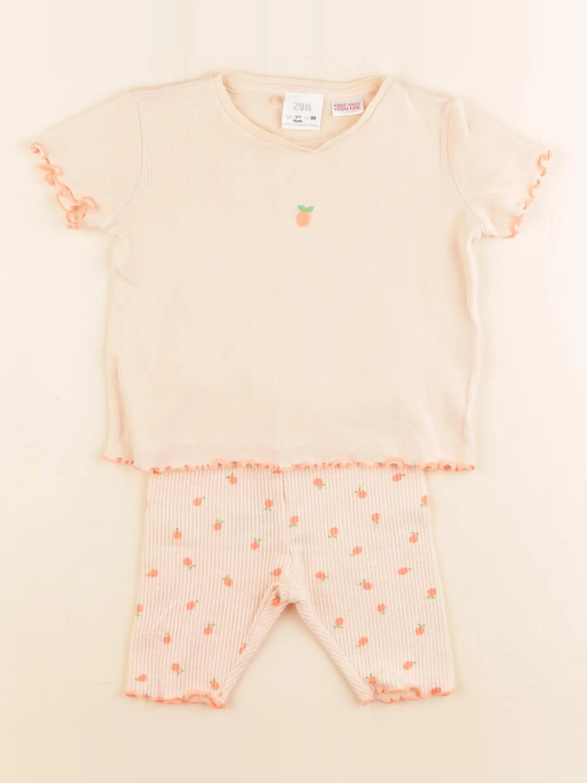 Zara - pyjama coton rose - 18 mois