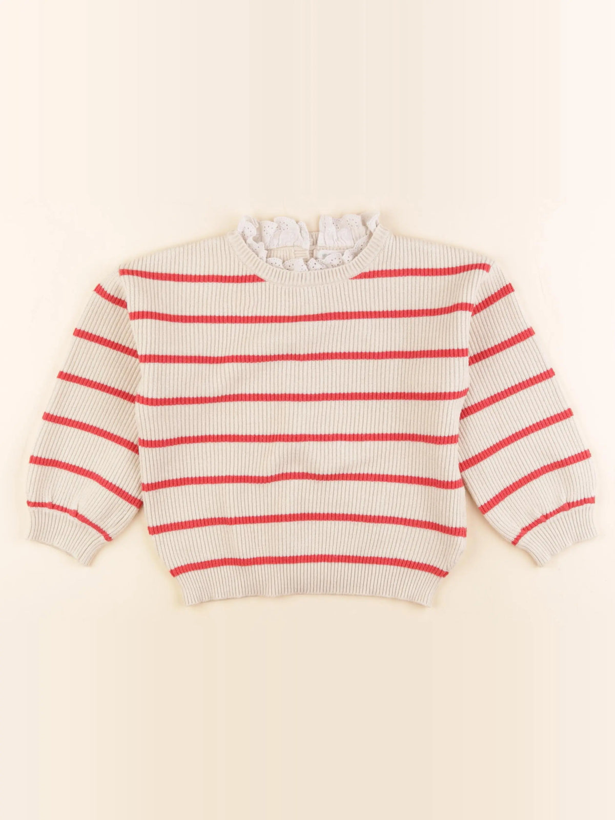Vertbaudet - pull beige - 6 ans
