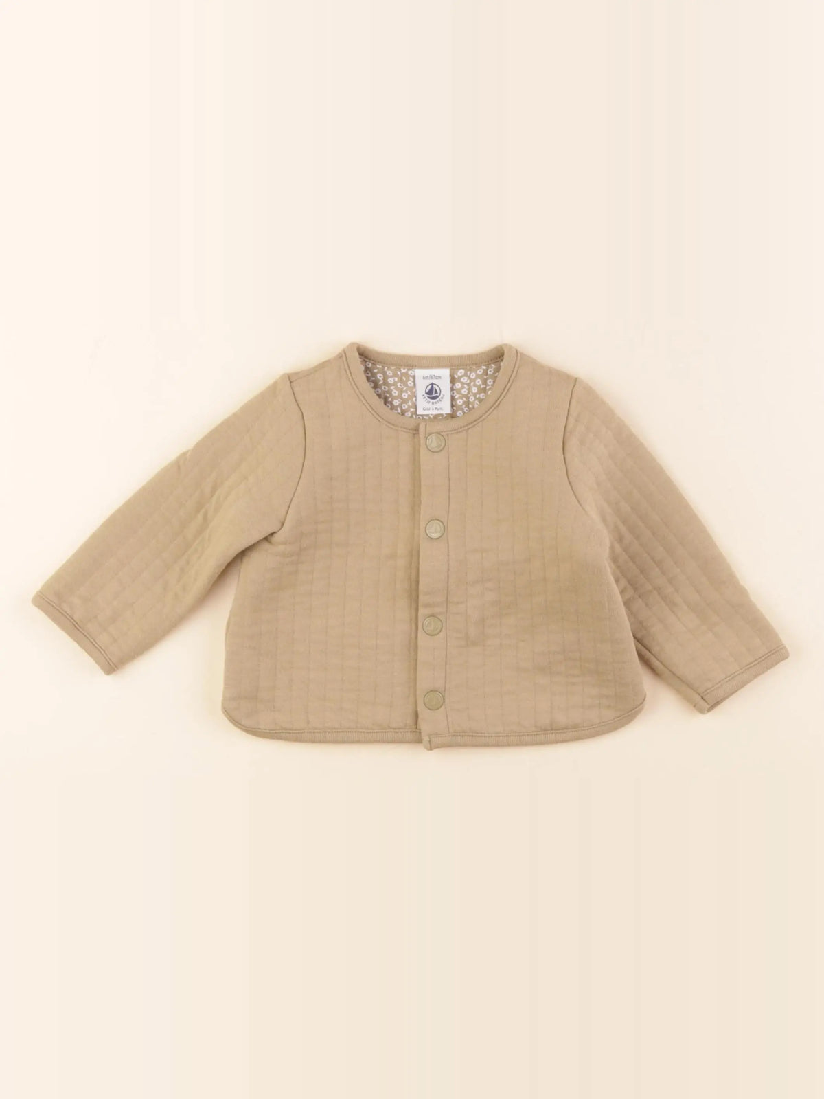 Petit Bateau - sweat jaune - 6 mois