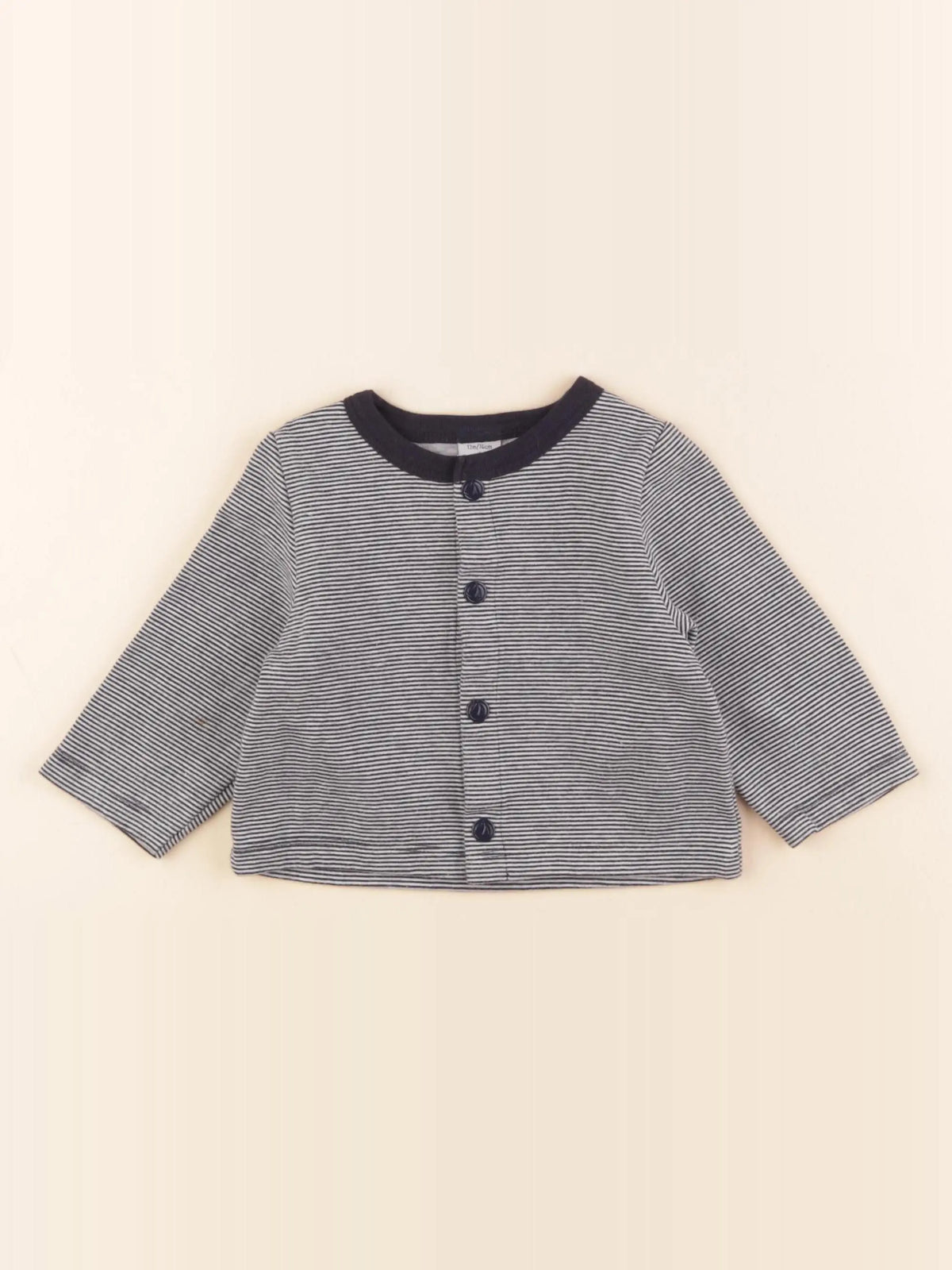 Petit Bateau - sweat bleu - 12 mois