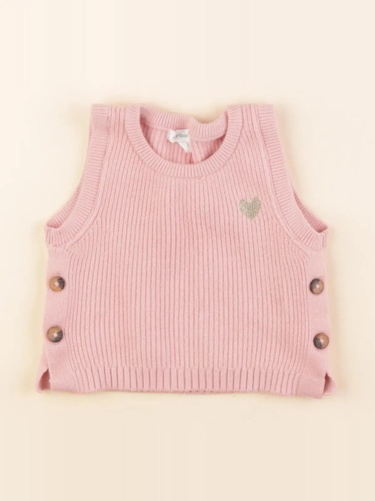 Vertbaudet - pull rose - 6 mois