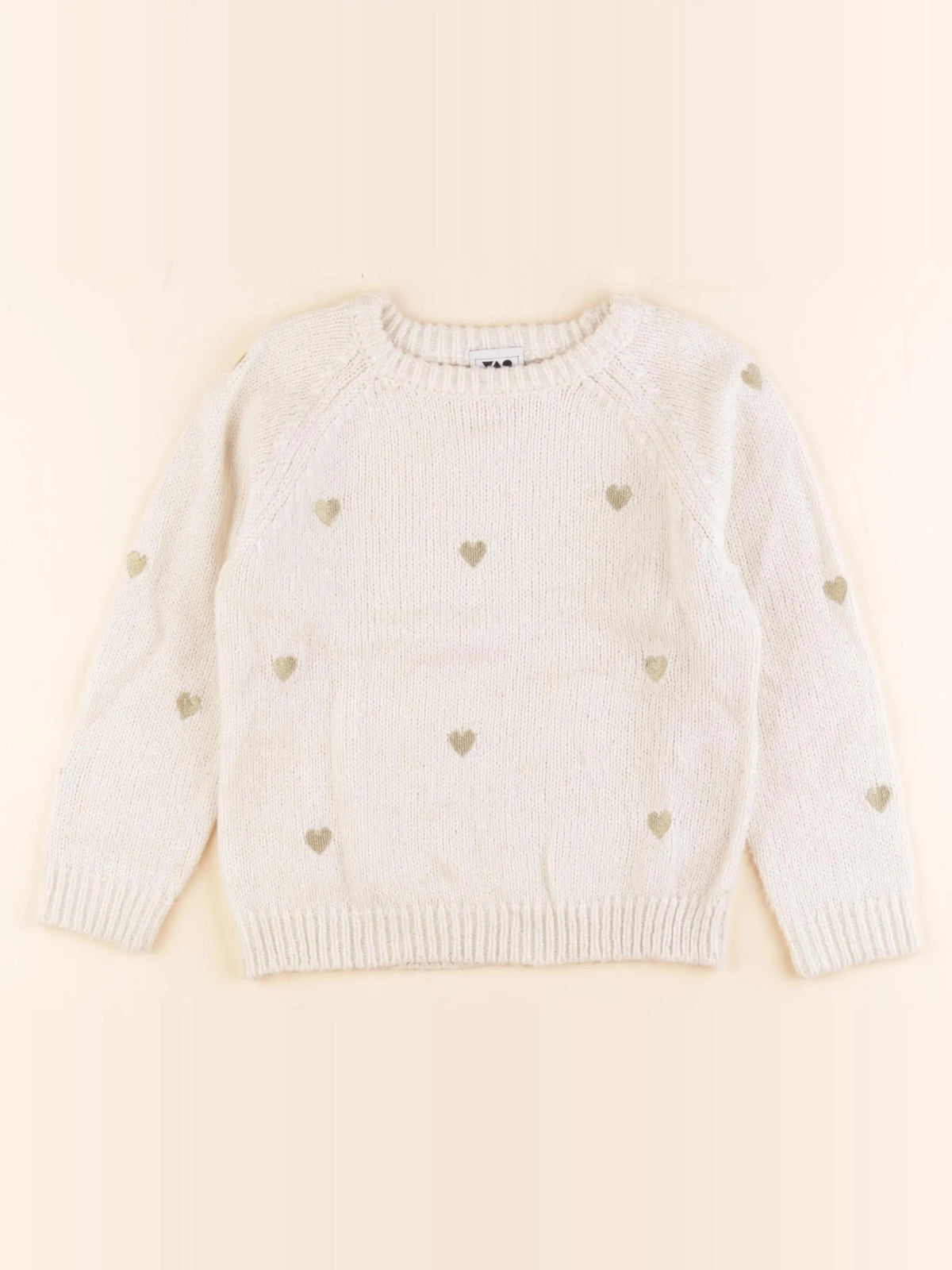 Tape à l'oeil - pull blanc, or - 5 ans