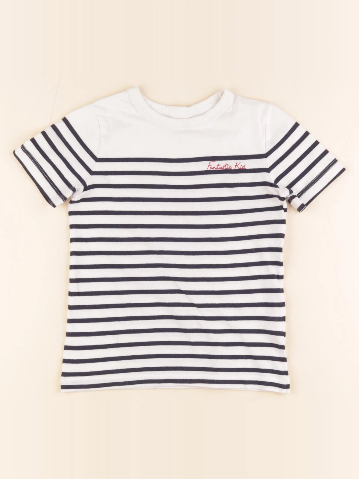 Monoprix - tee-shirt blanc, bleu - 6 ans