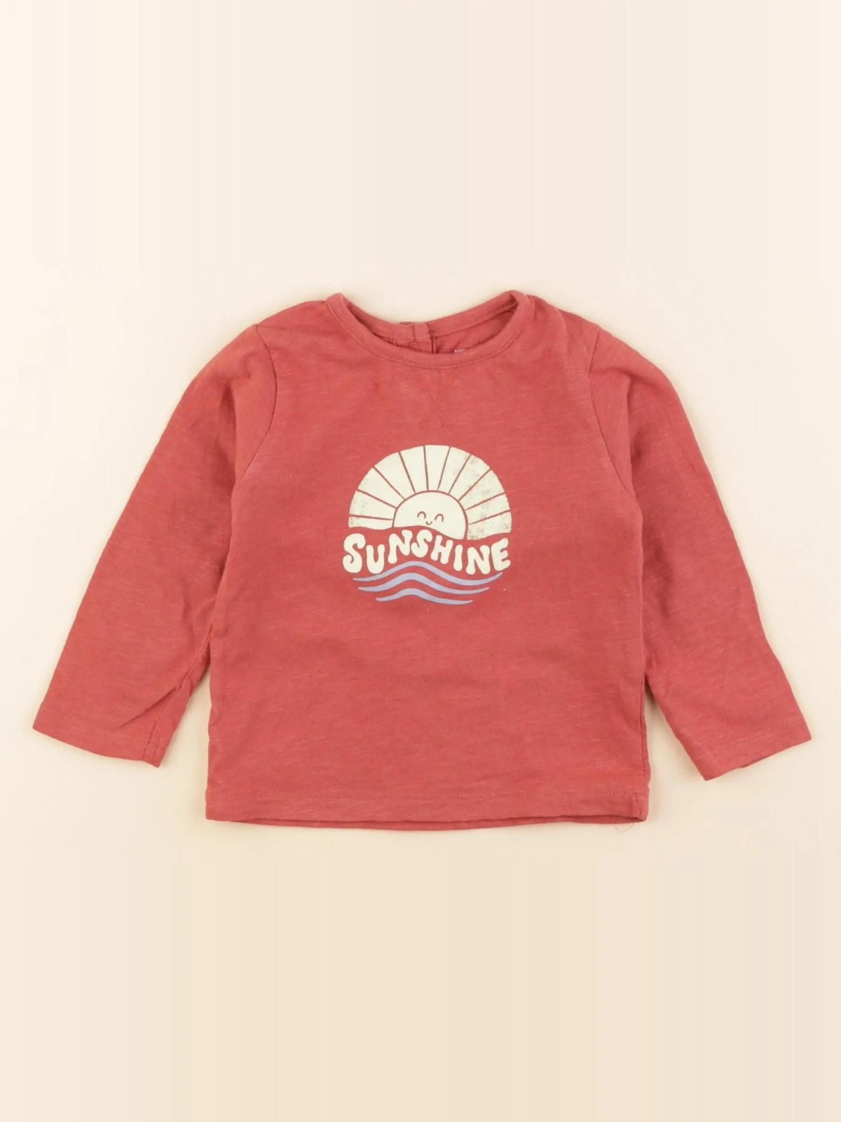 Vertbaudet - tee-shirt rouge - 12 mois