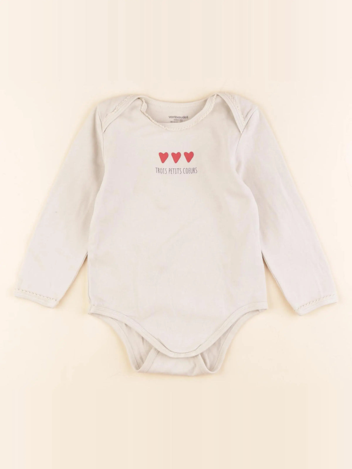 Vertbaudet - body beige - 36 mois