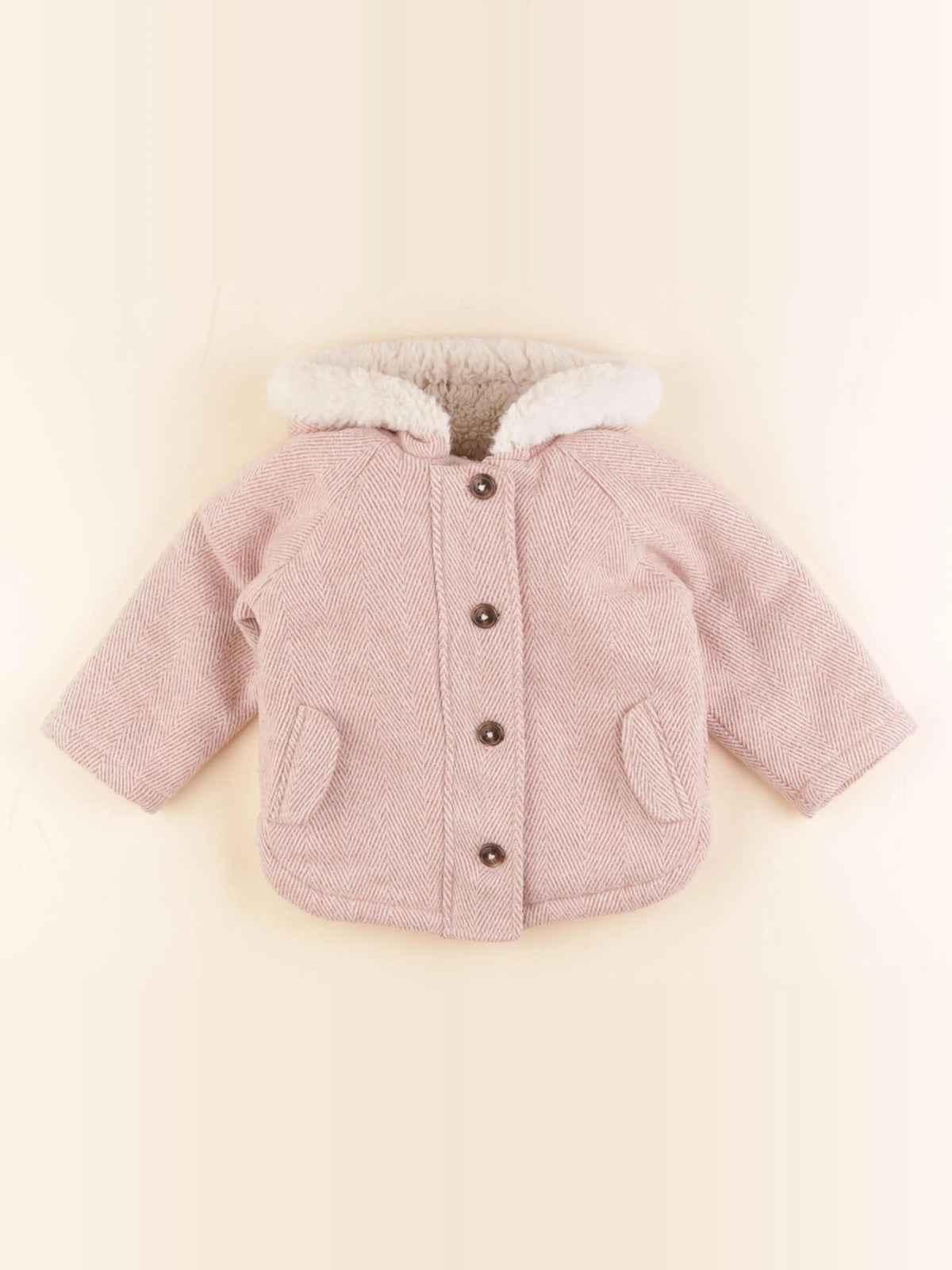 Vertbaudet - manteau rose - 24 mois