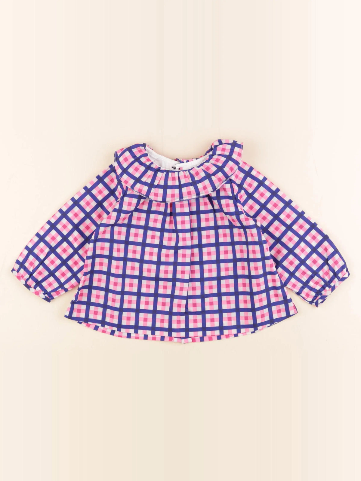 Jacadi - blouse bleu, rose - 24 mois