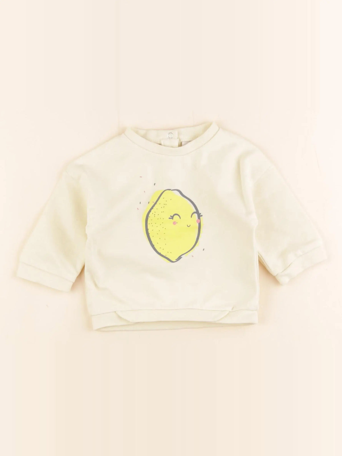 Vertbaudet - sweat jaune - 3 mois