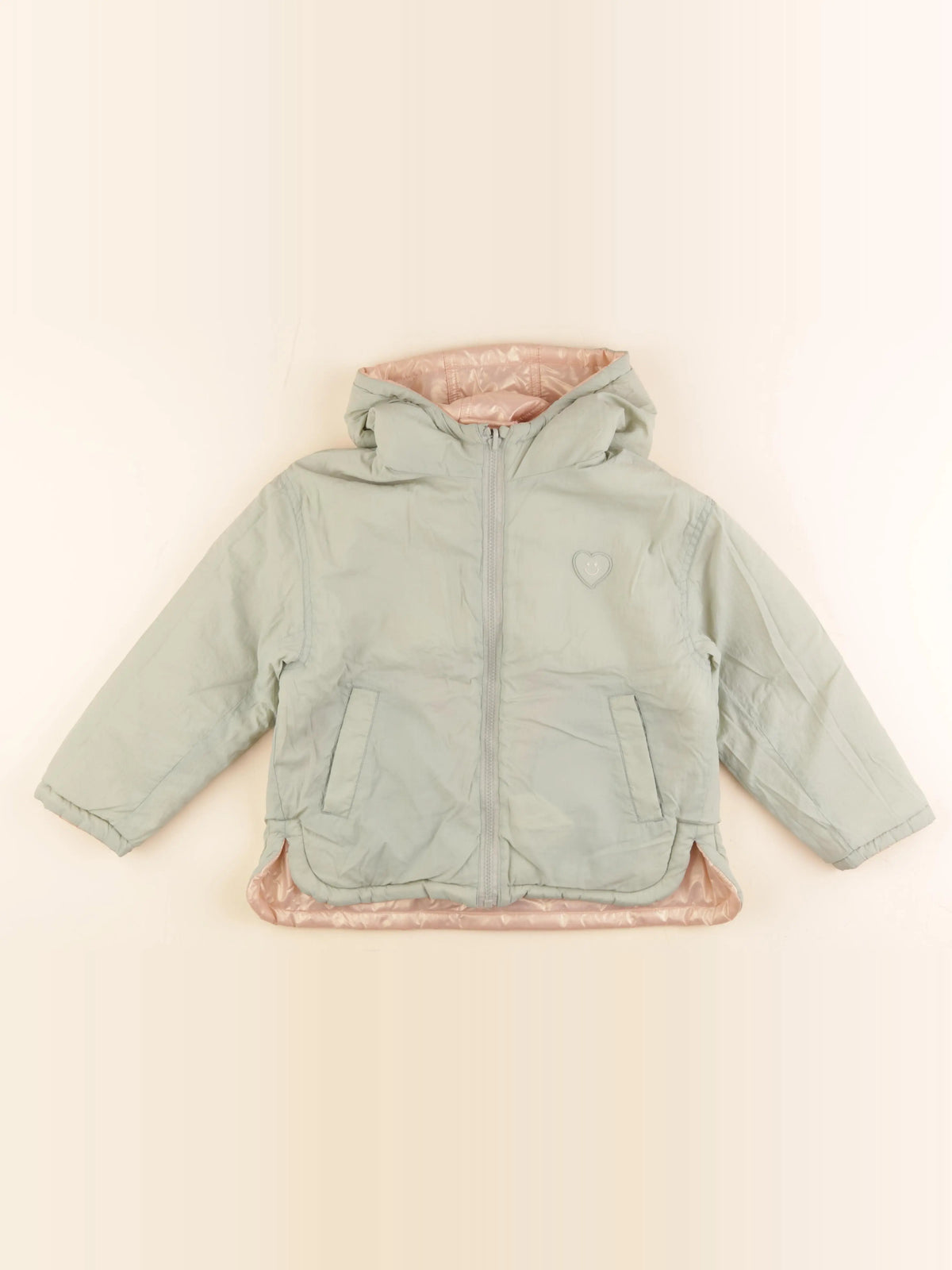 Vertbaudet - veste doublé rose, vert - 8 ans