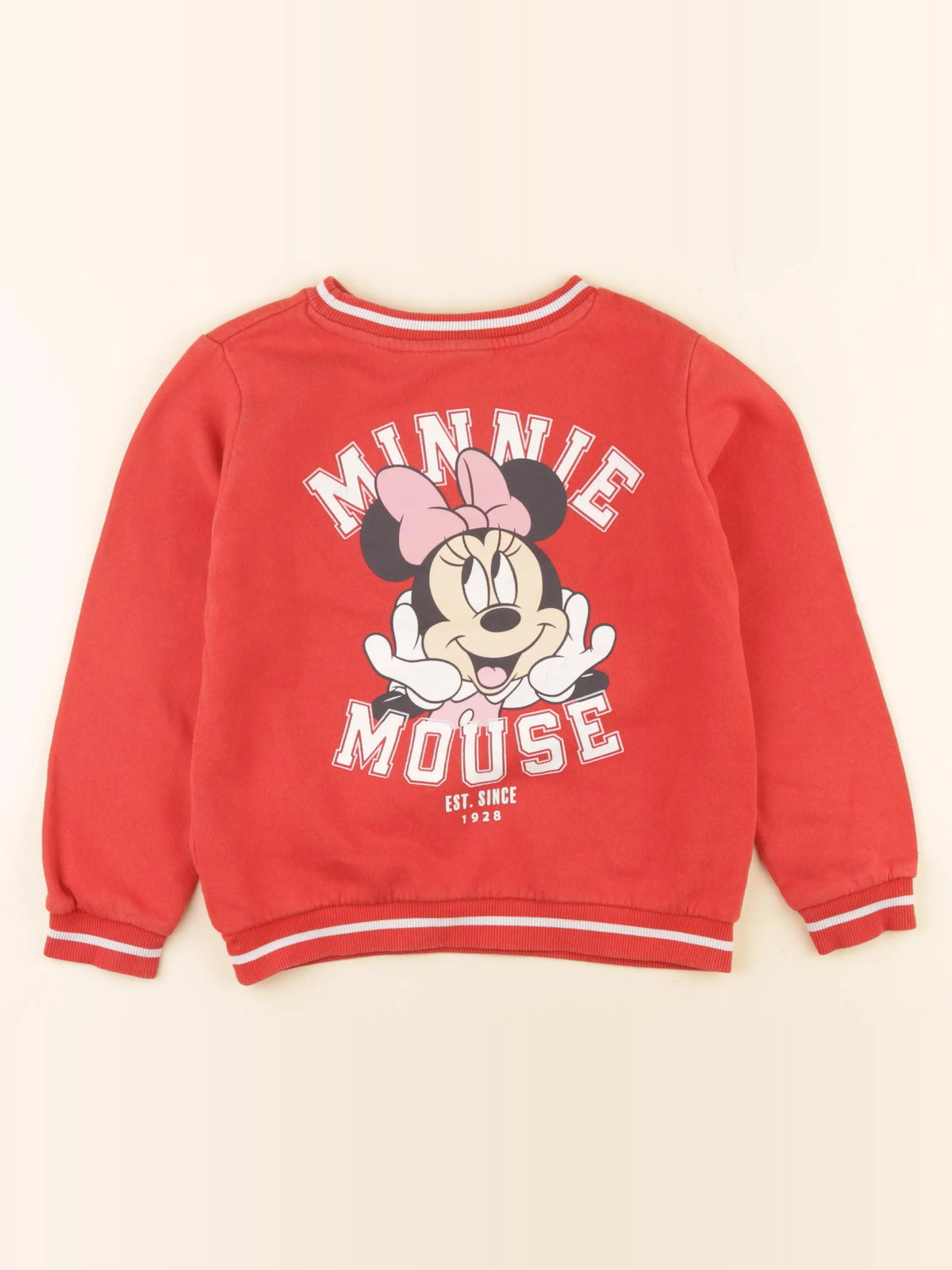H&M - sweat imprimé au dos rouge - 6/8 ans
