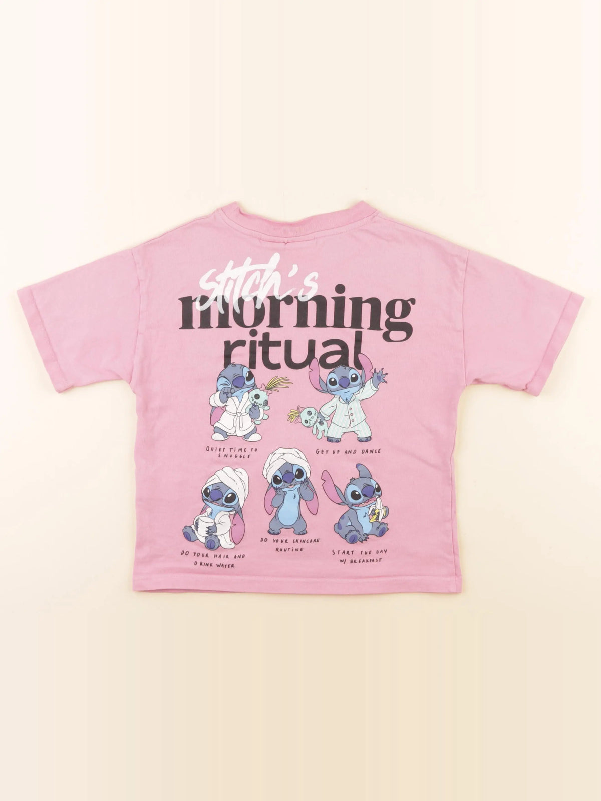 Zara - tee-shirt imprimé au dos rose - 6/7 ans