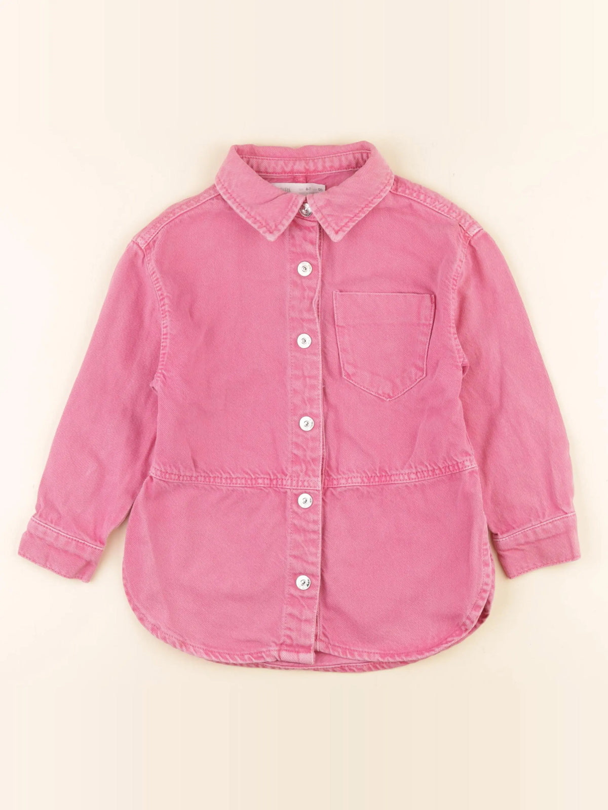 Zara - chemise rose - 6/7 ans