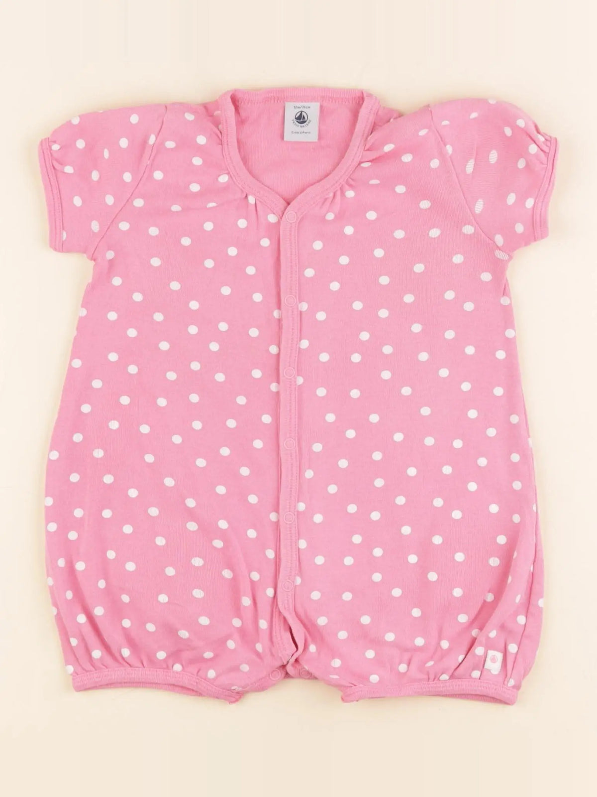 Petit Bateau - pyjama coton rose - 12 mois