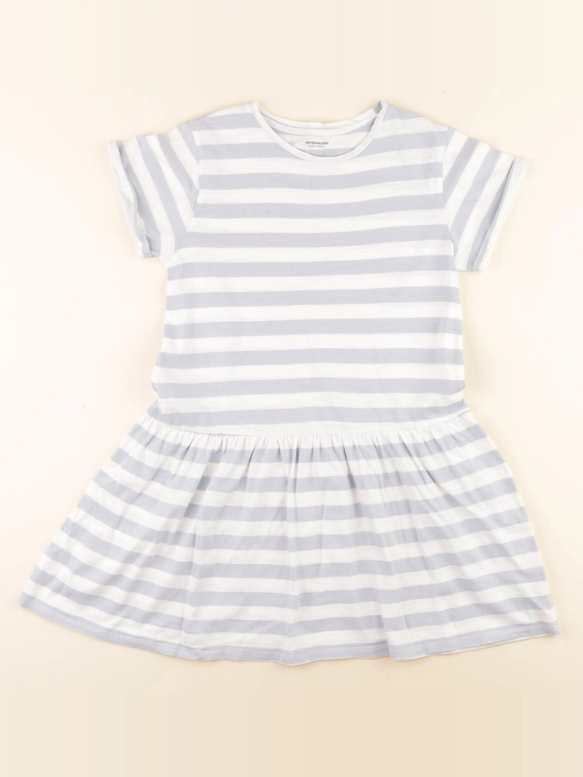 Vertbaudet - robe blanc, bleu - 10 ans