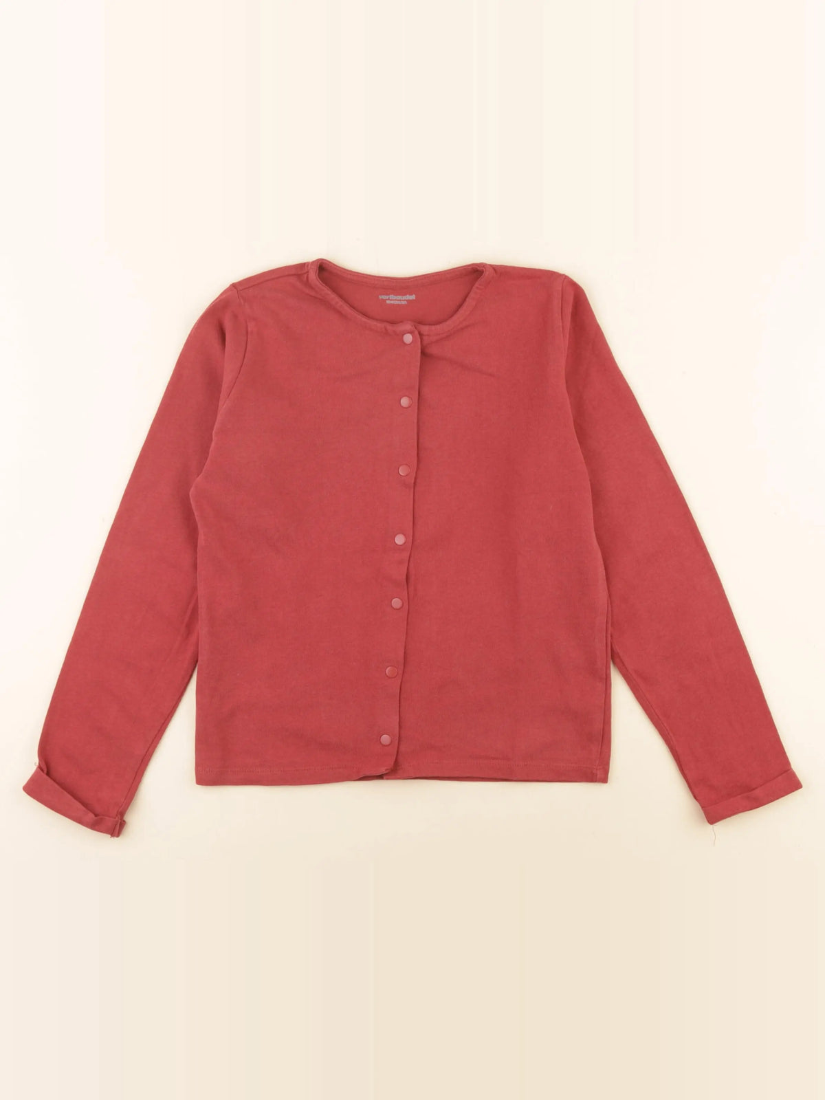 Vertbaudet - sweat rouge - 9 ans