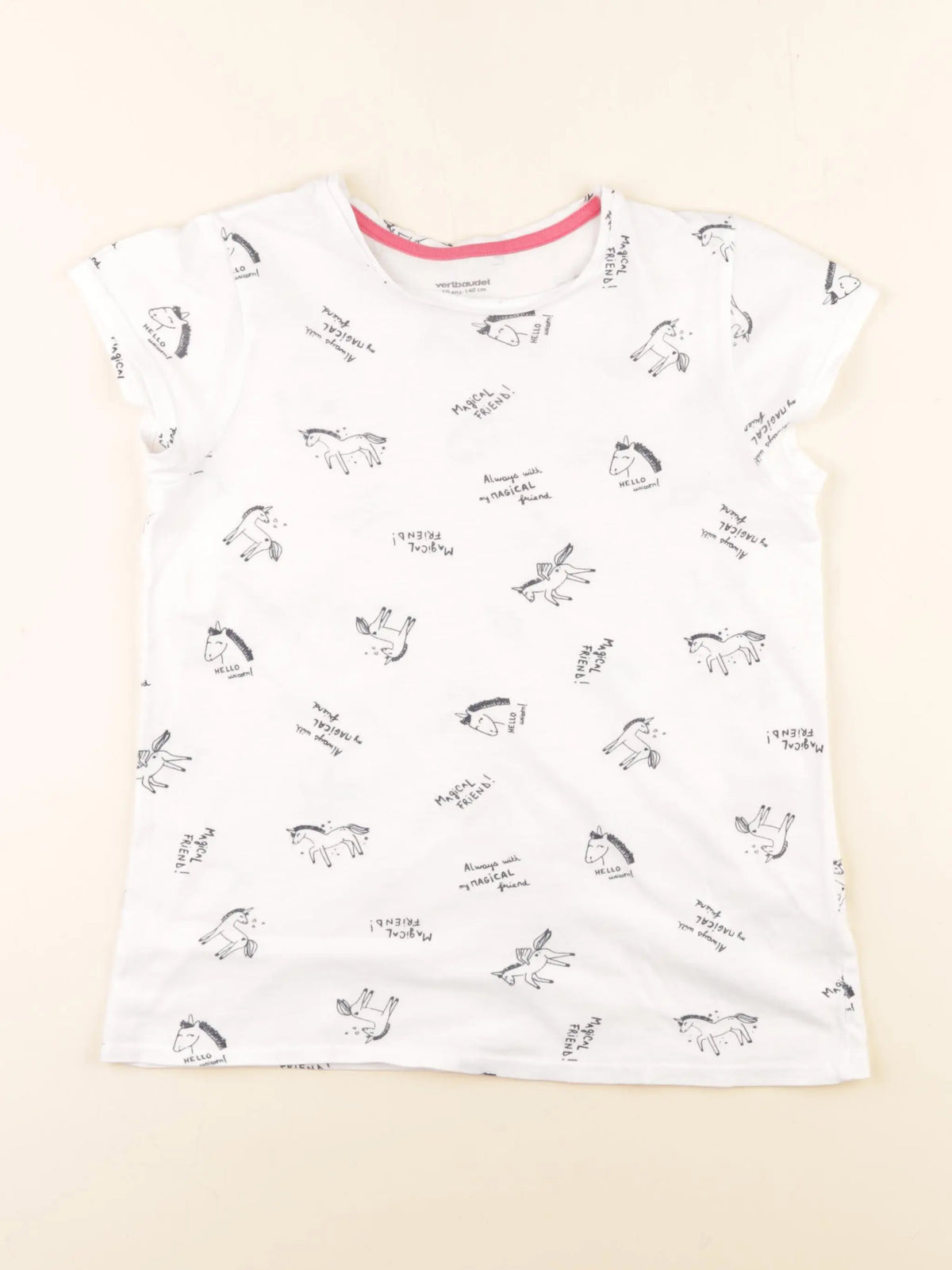 Vertbaudet - tee-shirt blanc - 10 ans