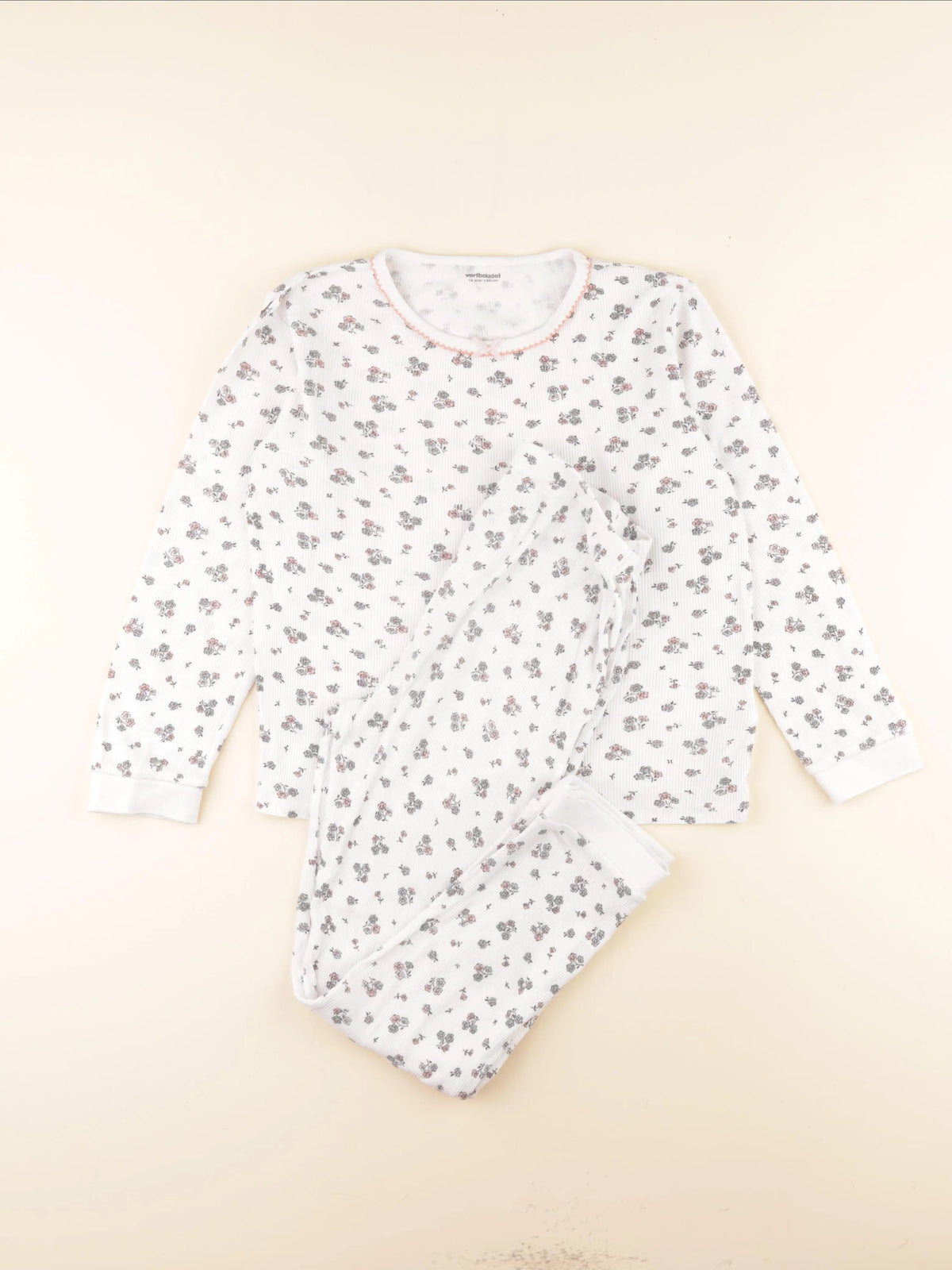 Vertbaudet - pyjama coton blanc - 10 ans