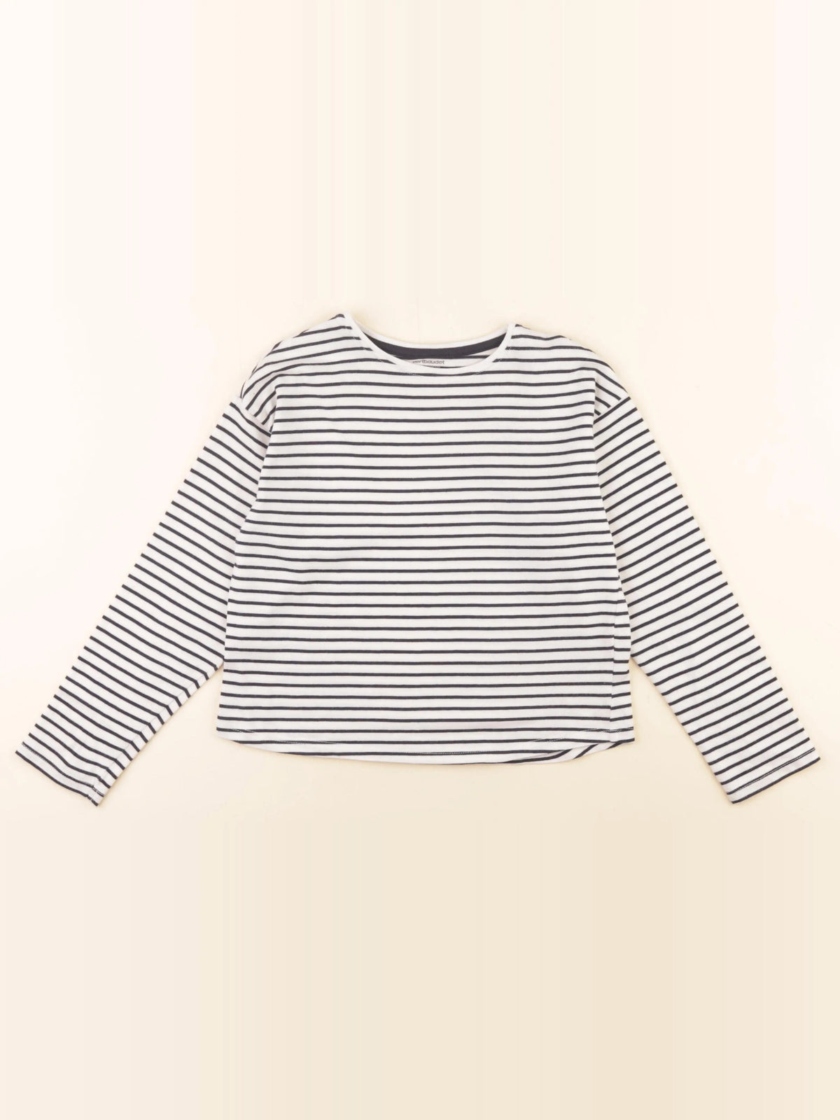 Vertbaudet - tee-shirt blanc, bleu - 8 ans