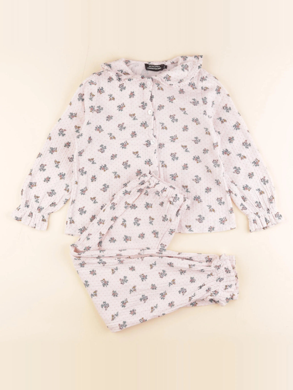 Monoprix - pyjama coton rose - 6 ans