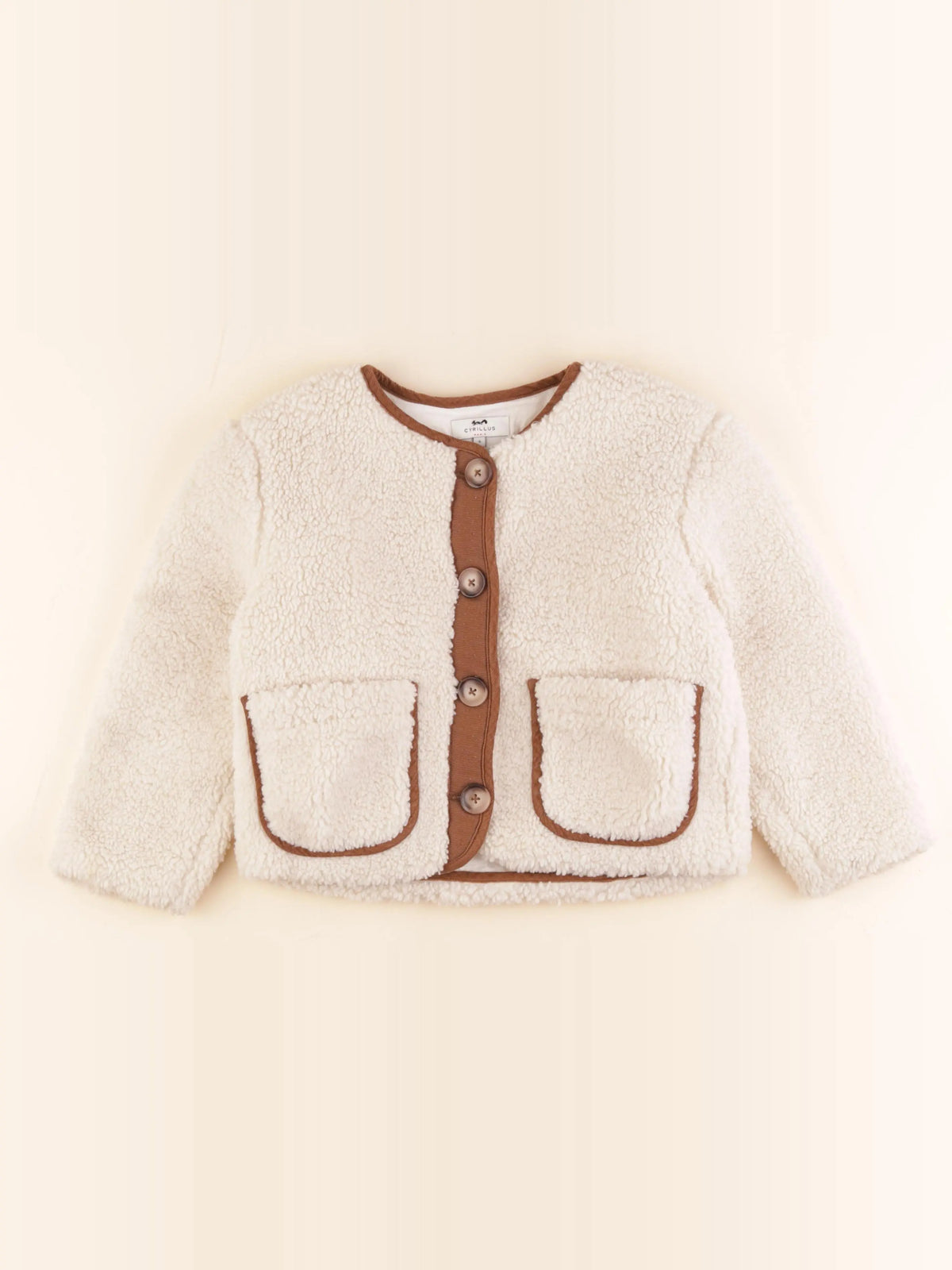 Cyrillus - veste beige, marron - 6 ans