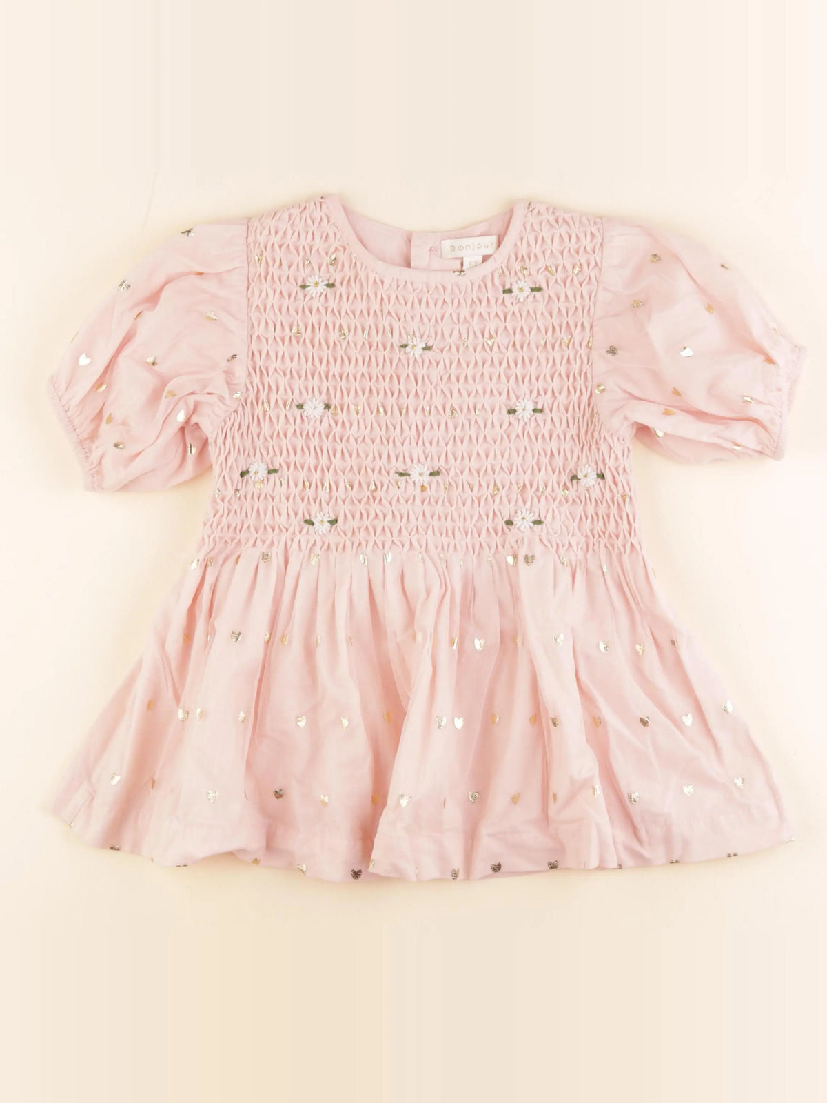 Bonjour - robe rose, or - 6 ans